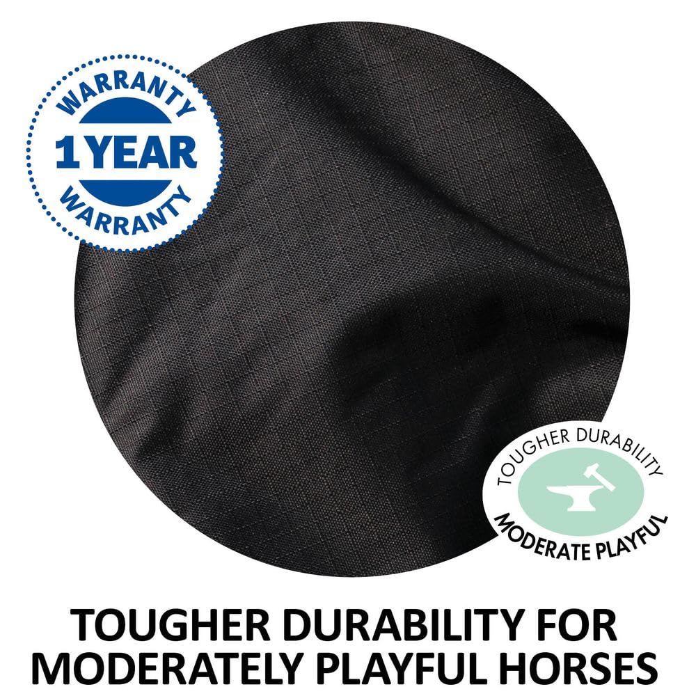 Blizzard II Surcingle Mini Turnout Horse Blanket - Waterproof & Breathable Winter Horse Blanket with Euro Fit Attached Neck | Ideal for Cold Weather Riding, Stable Use & Outdoor Horse Protection