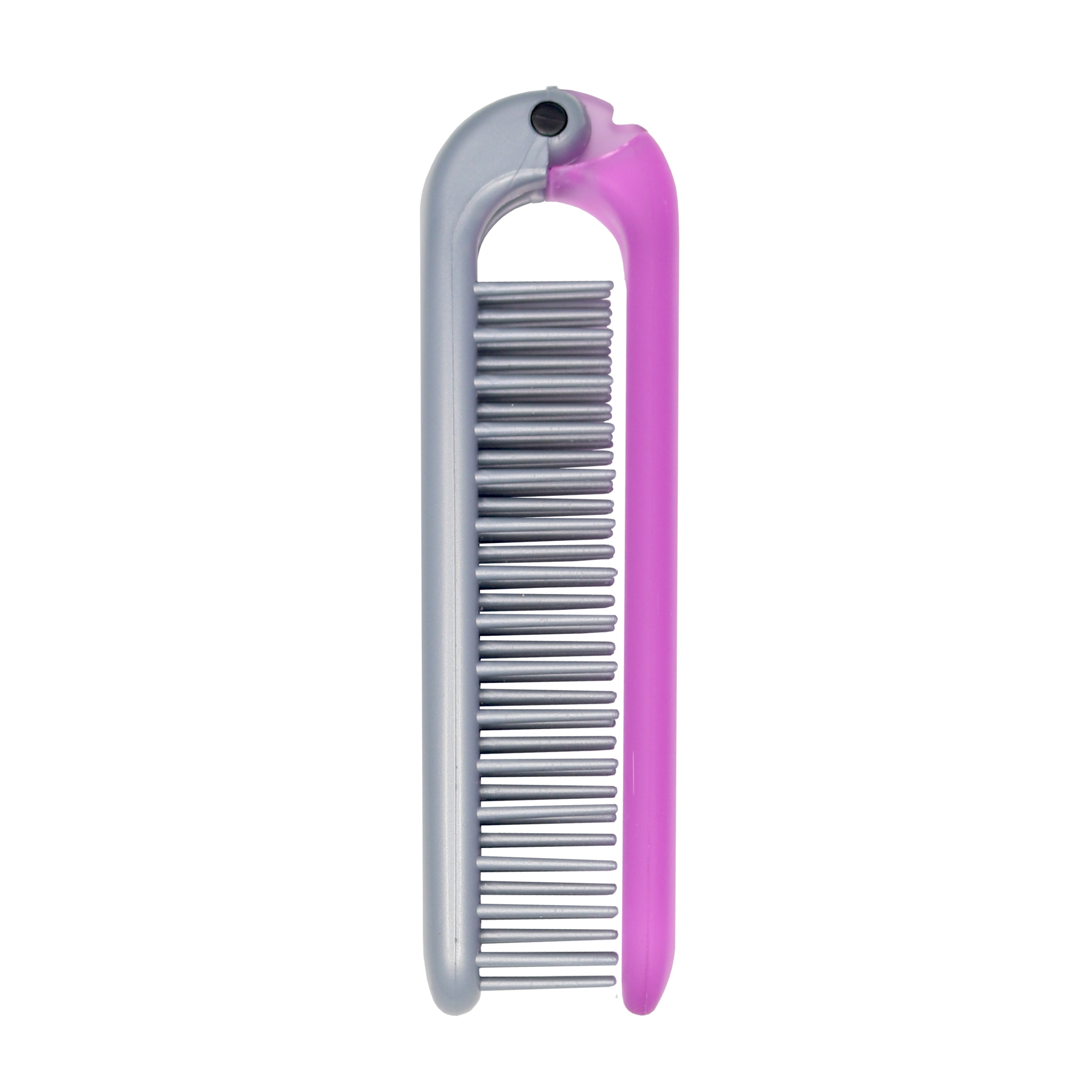 Allegro Combs ScalpCaress Mini Foldable Hairbrush - Portable Travel Hair Brush for Detangling & Scalp Massage - Perfect for Purse, Gym Bag & On-the-Go Styling