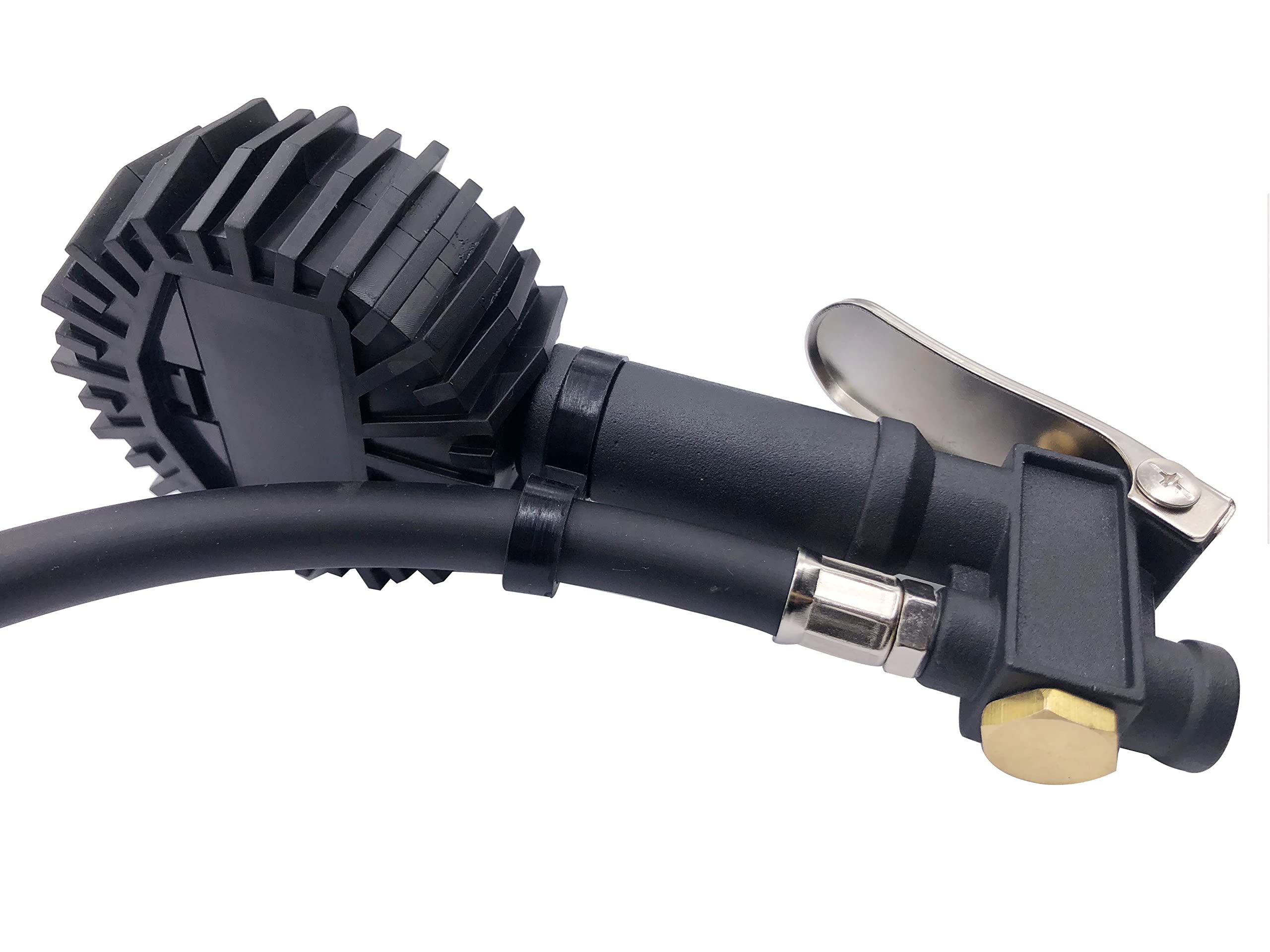 200 PSI Digital Tire Pressure Inflator & Gauge with 4 Measurement Units - Includes Air Chuck, Batteries, Teflon Tape & 1/4NPT Fitting (Black) - Perfect for Car, Truck, Motorcycle & Bicycle Maintenance