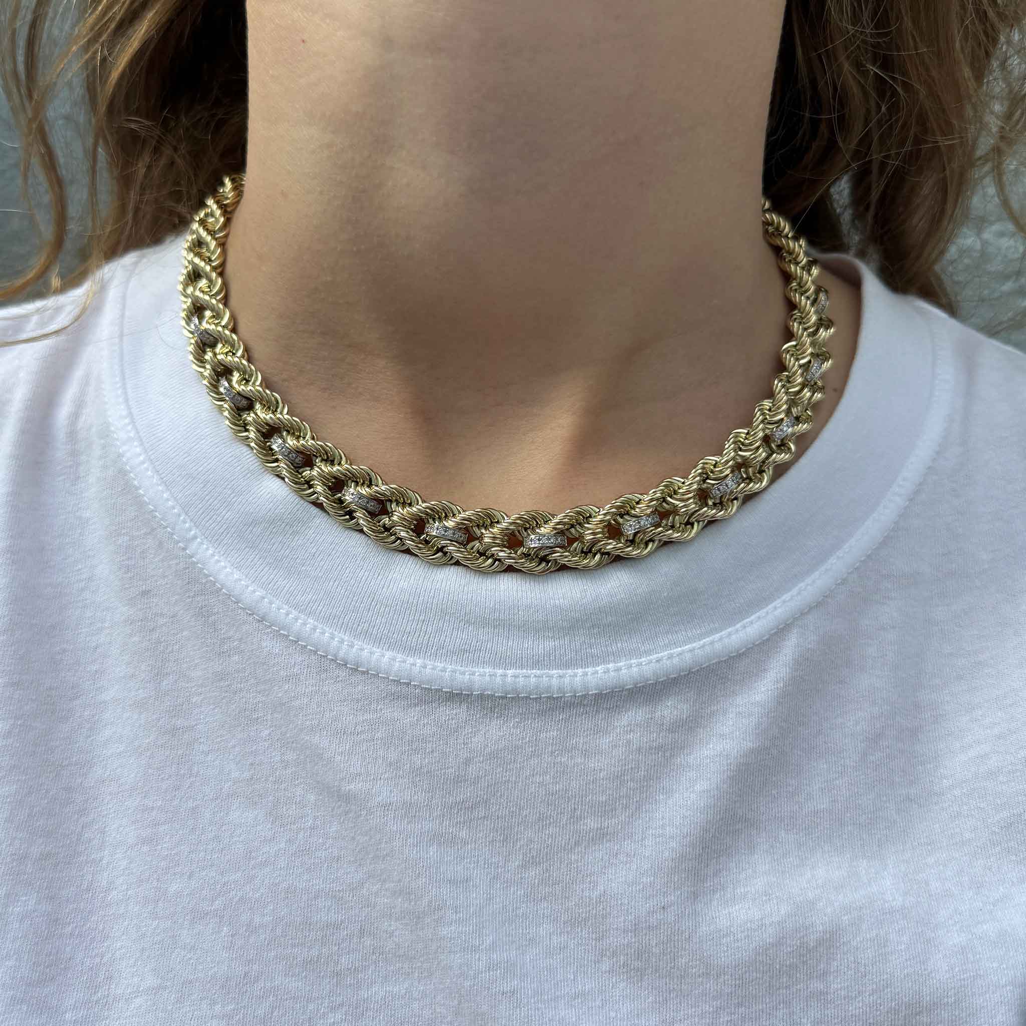 Elegant Petite Diamond Club Necklace - Dainty & Sparkling Jewelry for Women - Perfect for Date Nights & Special Occasions