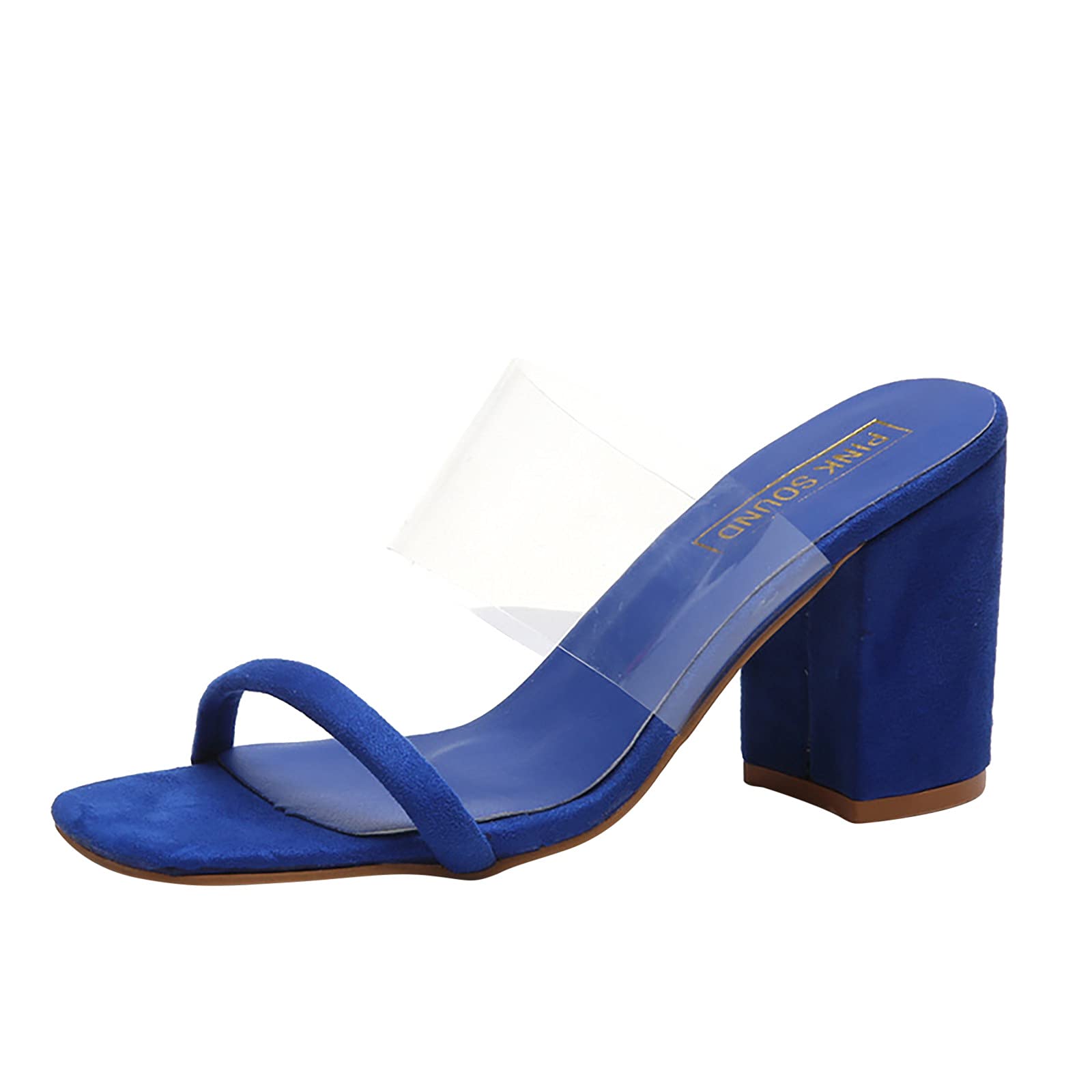 Women's Chunky Heeled Sandals - Sexy Open Toe Slip On High Heel Flip Flops | Perfect for Summer, Beach, Parties & Date Nights