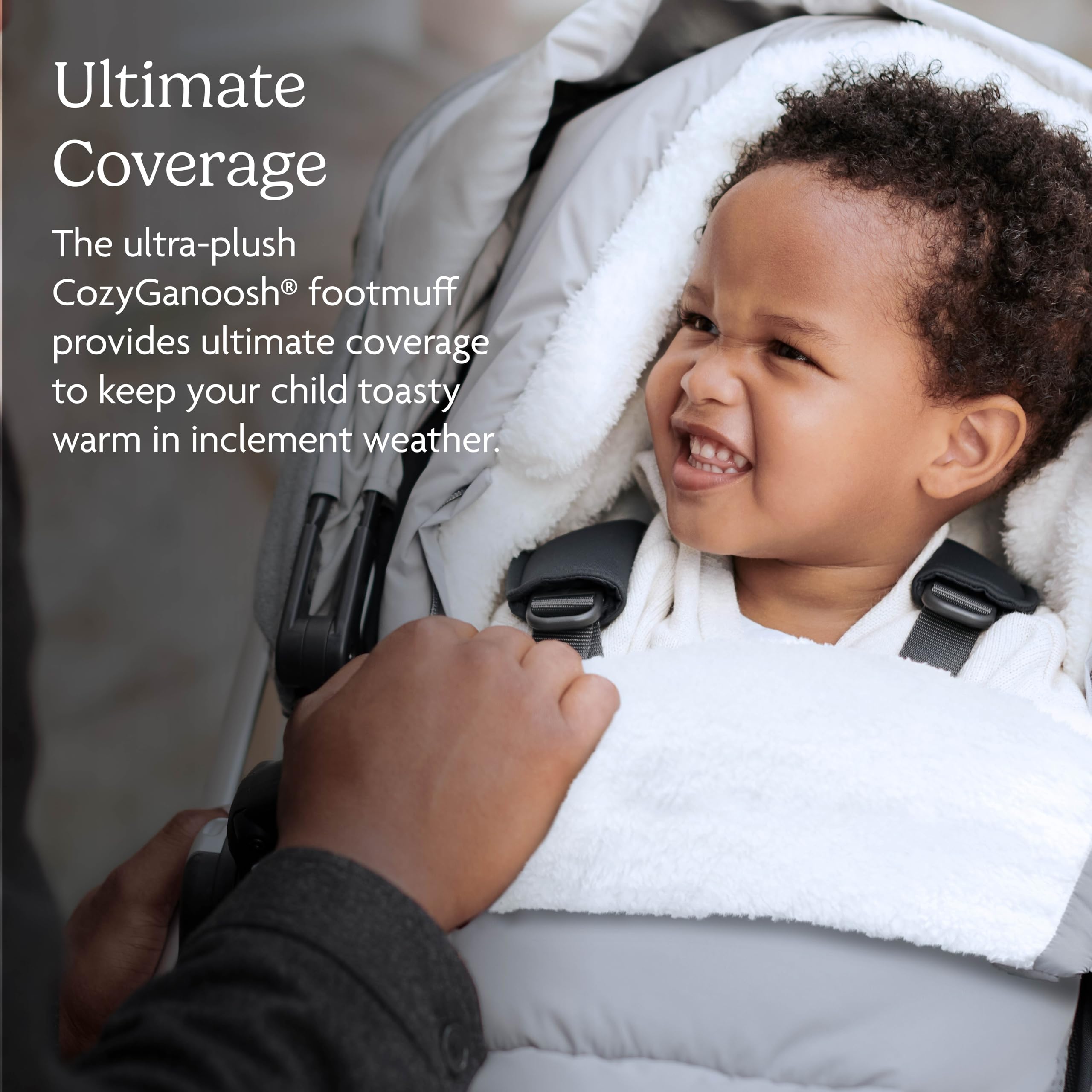 UPPAbaby CozyGanoosh Footmuff - Ultra Soft Weatherproof Stroller Accessory for UPPAbaby Vista/Cruz/Mesa - Winter Stroller Cover with Easy Attachment - Perfect for Cold Weather Walks & Outdoor Adventures - Savannah (Pearl Gray Jacquard)