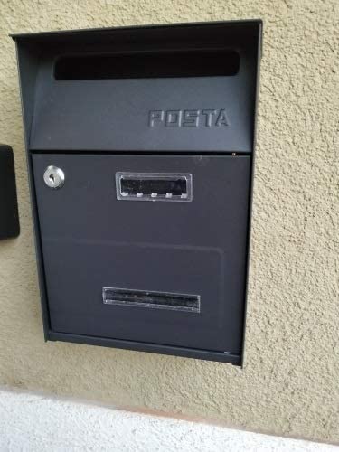 **Stainless Steel Lockable Wall Mount Mailbox - Weatherproof & Secure Letterbox for Garden, Office, Home - Perfect for Outdoor, Patio & Front Door Use**