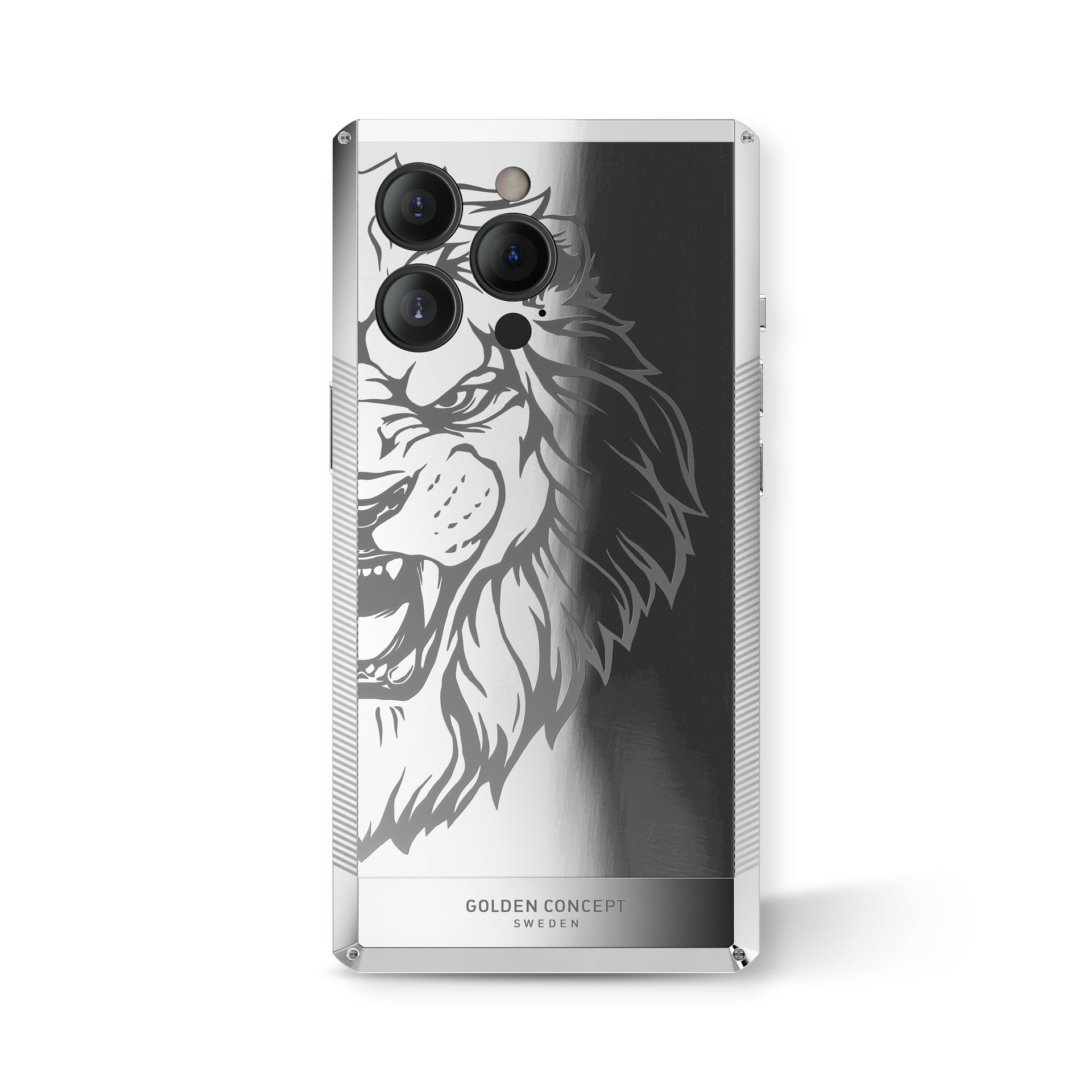 Premium iPhone Case with Lion Design in Silver - Durable & Stylish Protection for iPhone 12/13/14/15 - Perfect for Everyday Use, Travel & Outdoor Activities
