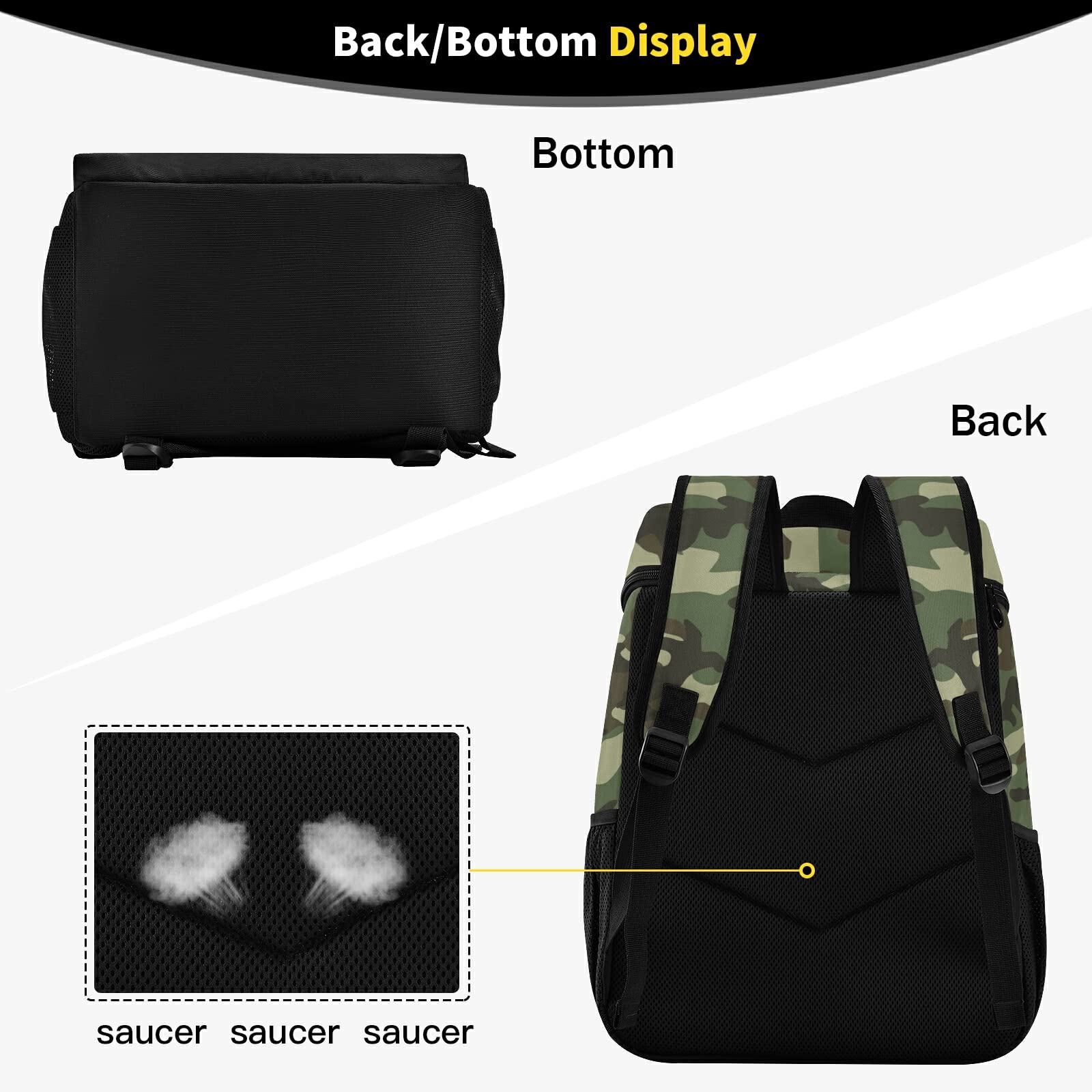 DOMIKING Camouflage Cooler Backpack for Men - Insulated Lunch Box with Padded Straps, 14-Camouflage - Perfect for Hiking, Camping, Fishing & Outdoor Adventures