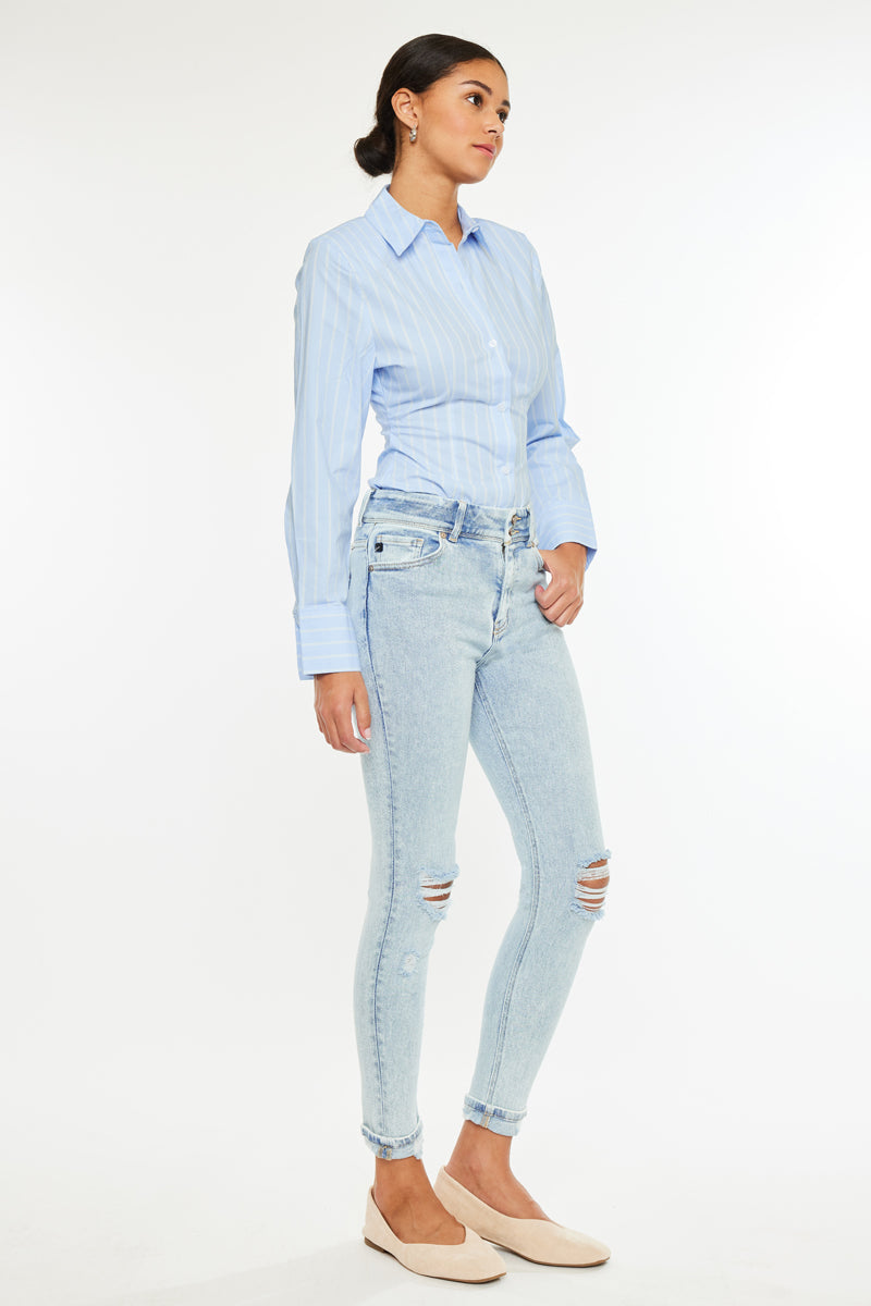 Kendall High Rise Ankle Skinny Jeans for Women - Stretch Denim Pants, Slim Fit, Comfortable & Fashionable - Perfect for Casual Wear, Office & Night Out