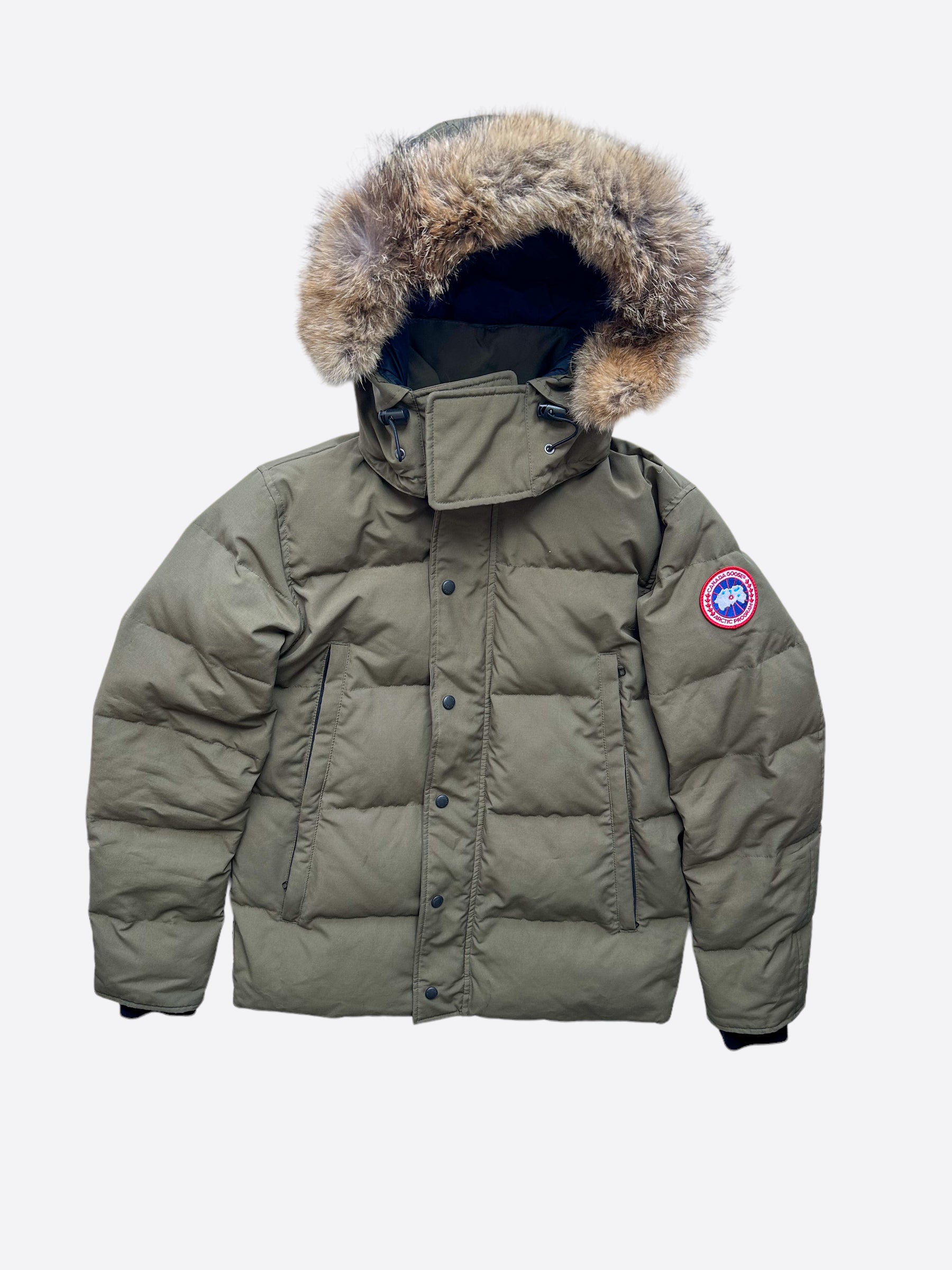 Canada Goose Wyndham Men's Parka - Military Green Winter Jacket for Extreme Cold Weather | Waterproof & Windproof Outdoor Coat for Snowboarding, Hiking & Urban Commute