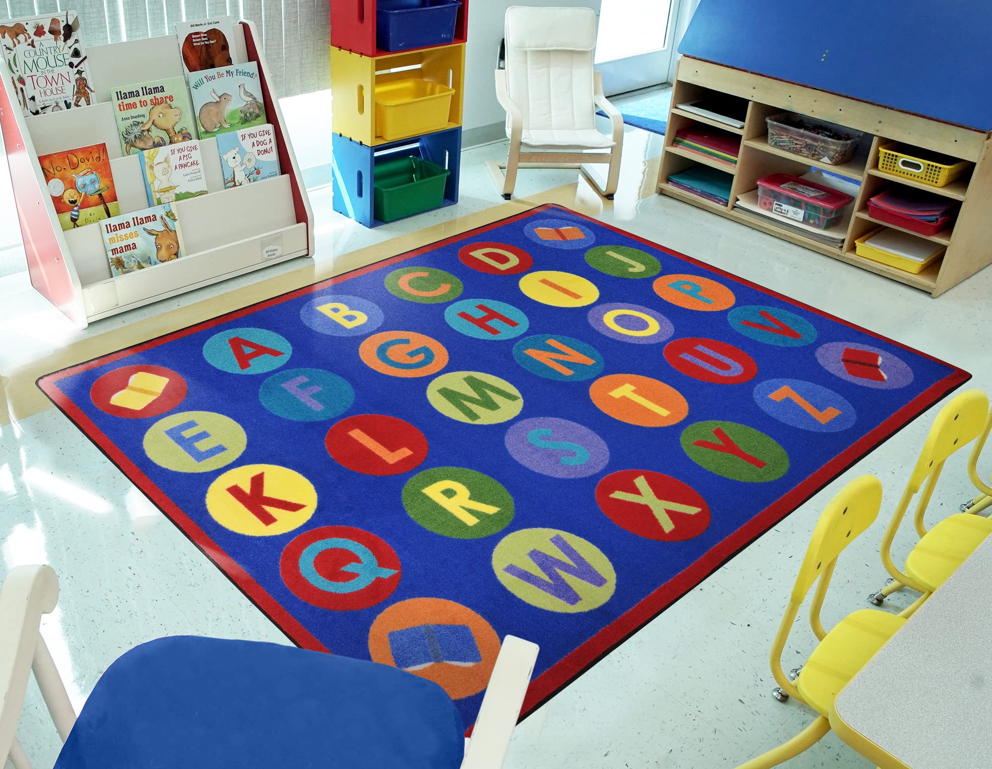 Joy Carpets Kid Essentials Library Dots 7'8