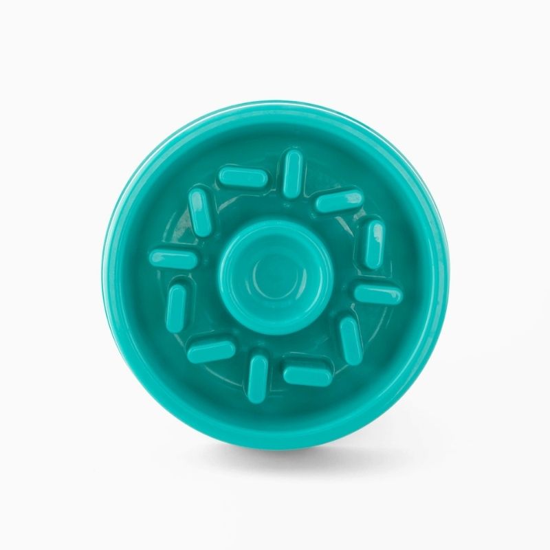 Zippy Paws Donut Happy Bowl Slow Feeder for Dogs - Interactive Puzzle Dog Bowl for Small & Medium Breeds - Perfect for Fast Eaters & Mealtime Enrichment - Great for Training & Mental Stimulation
