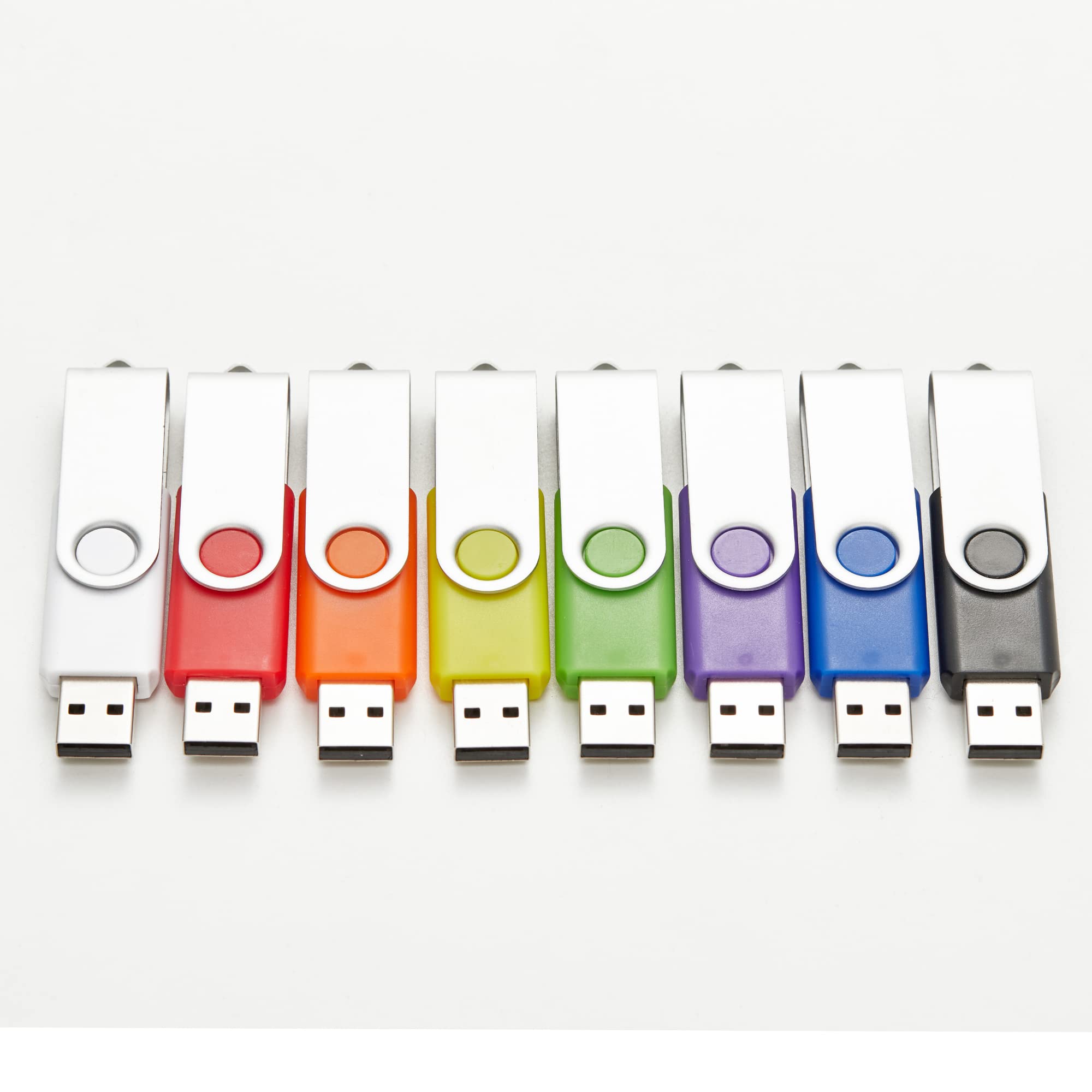 100 Pack 512MB USB 2.0 Flash Drives - Bulk Memory Sticks in 5 Assorted Colors - Wholesale USB Storage for Business, School & Data Transfer