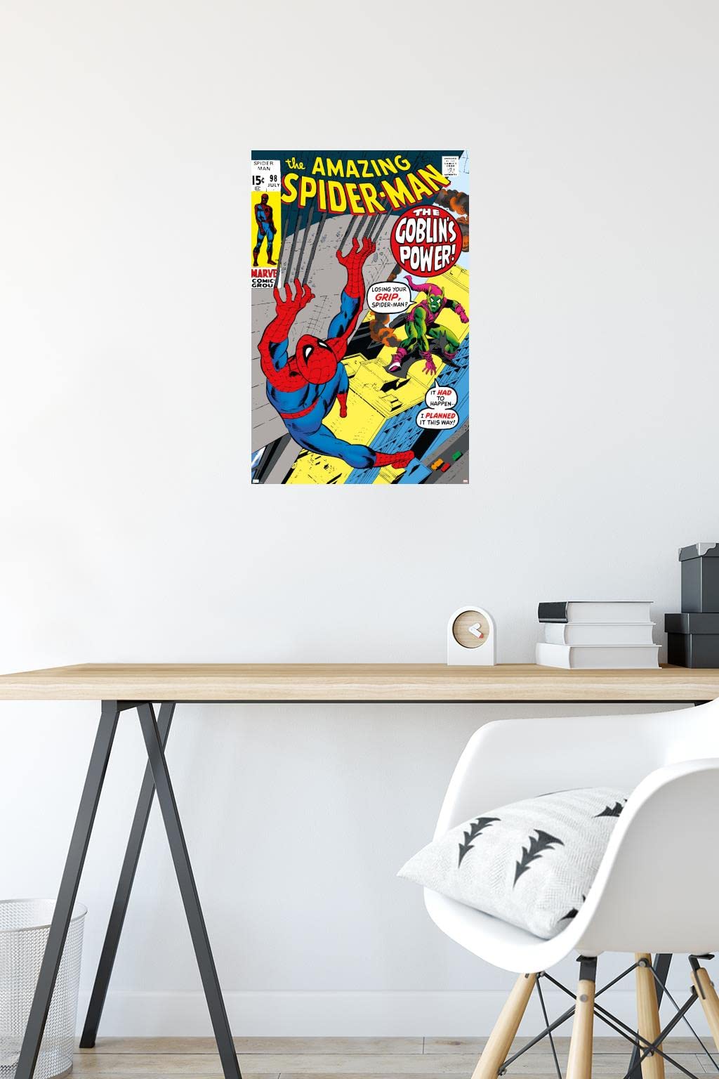 Marvel Comics Green Goblin Wall Poster - The Amazing Spider-Man #98 Art Print, 22.4x14.7 Inches, Premium Unframed Home Decor for Bedroom, Living Room & Office