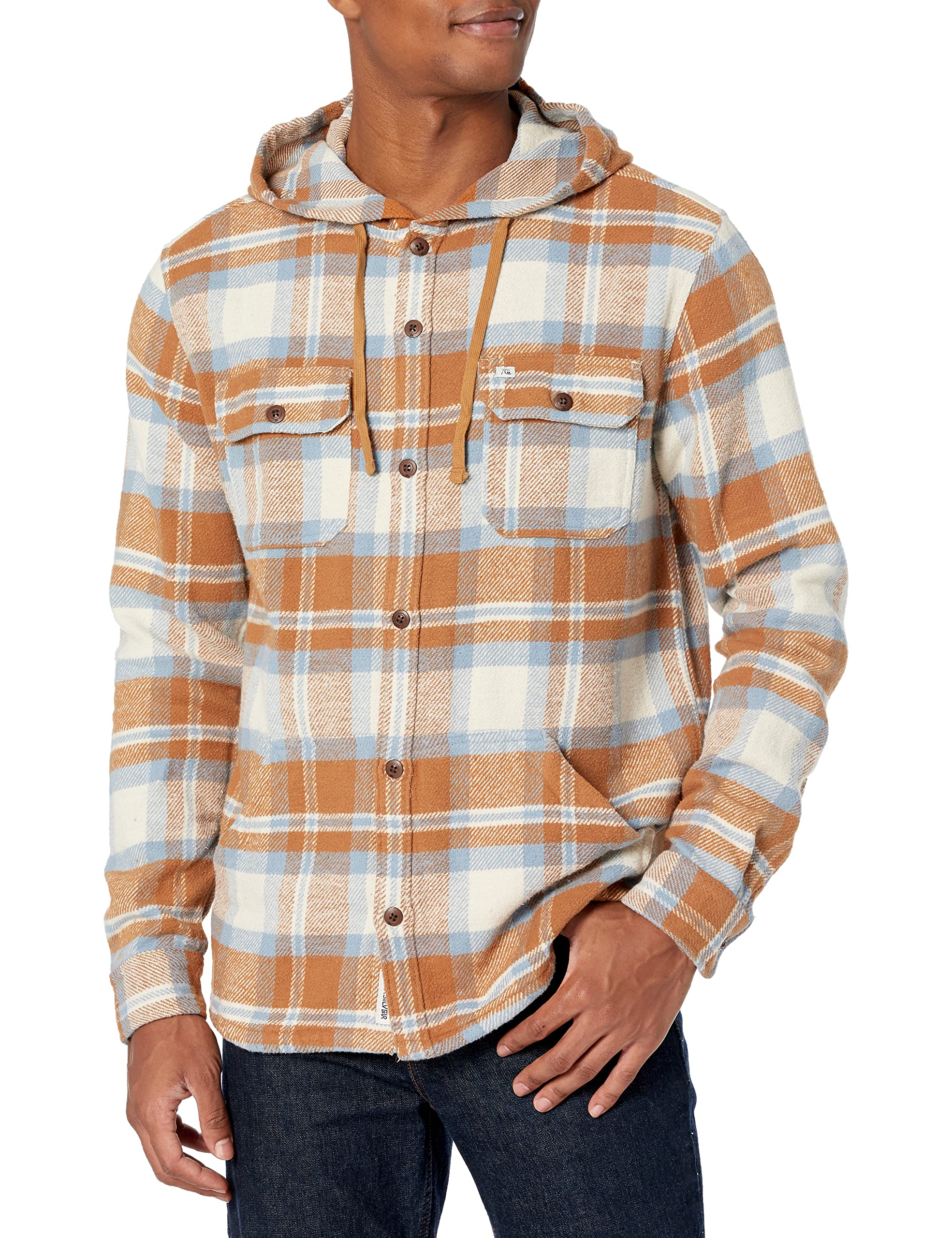 Quiksilver Men's Barton Woven Shirt - Lightweight Casual Button-Up for Summer & Beach | Perfect for Outdoor Activities, Travel & Streetwear Style