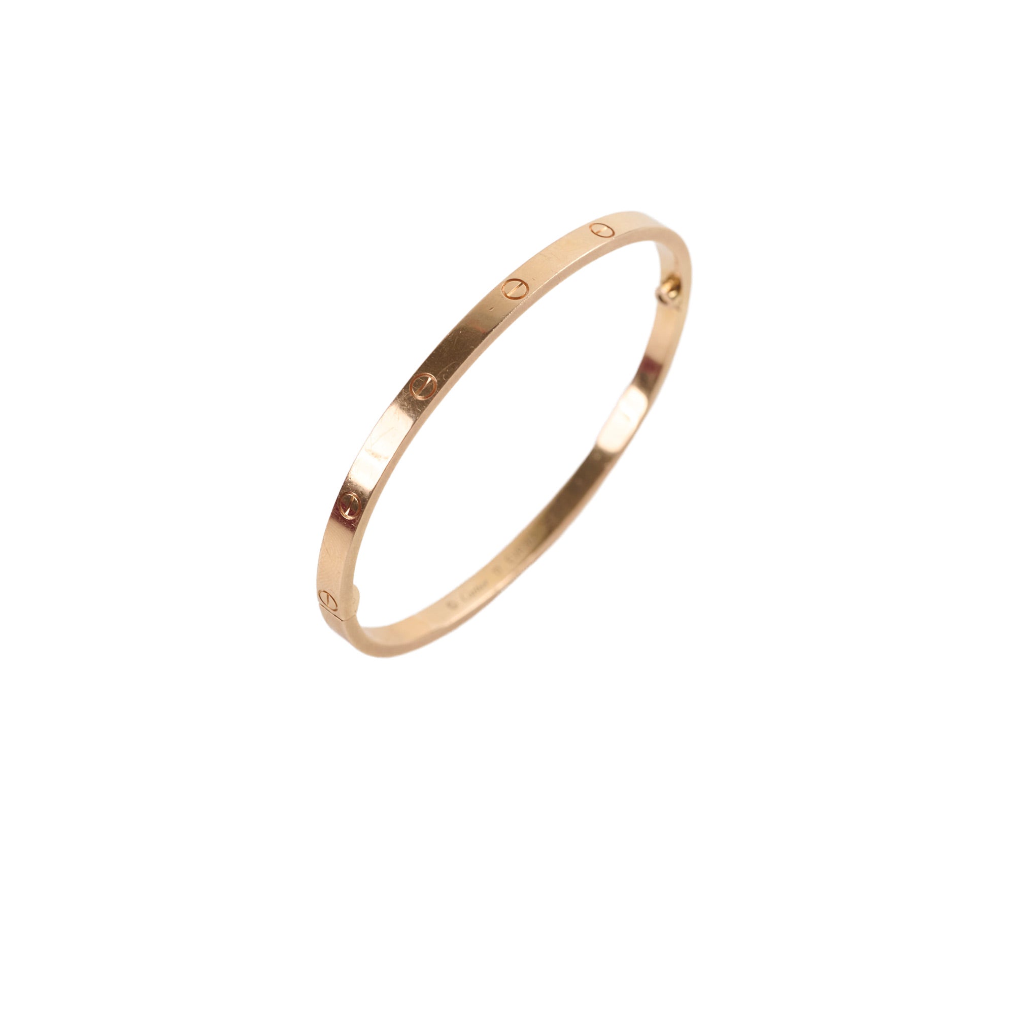 Cartier Small Love Bracelet 18K Pink Gold Size 17 - Romantic Gift for Anniversary, Valentine's Day & Special Occasions
