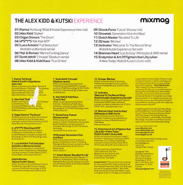 Alex Kidd & Kutski - Goodgreef Presents The Alex Kidd & Kutski Experience (CD, Mixed) | NM or M Condition | Perfect for DJs, Music Collectors & Electronic Dance Fans