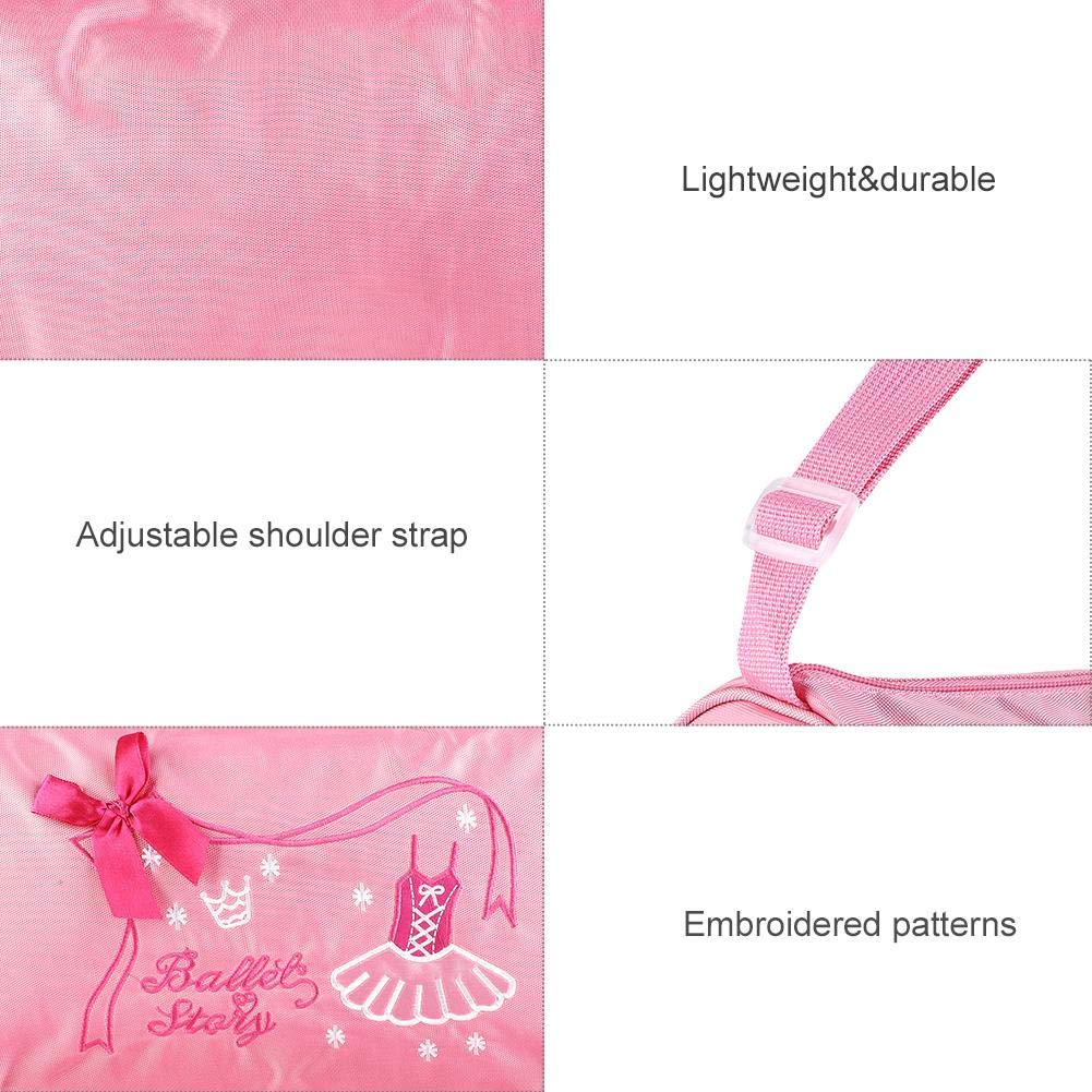 VGEBY Girls Ballet Dance Backpack - Waterproof Swim Bag for Kids with Embroidered Design - Perfect for Dance Classes, Swimming Lessons & Travel Accessories