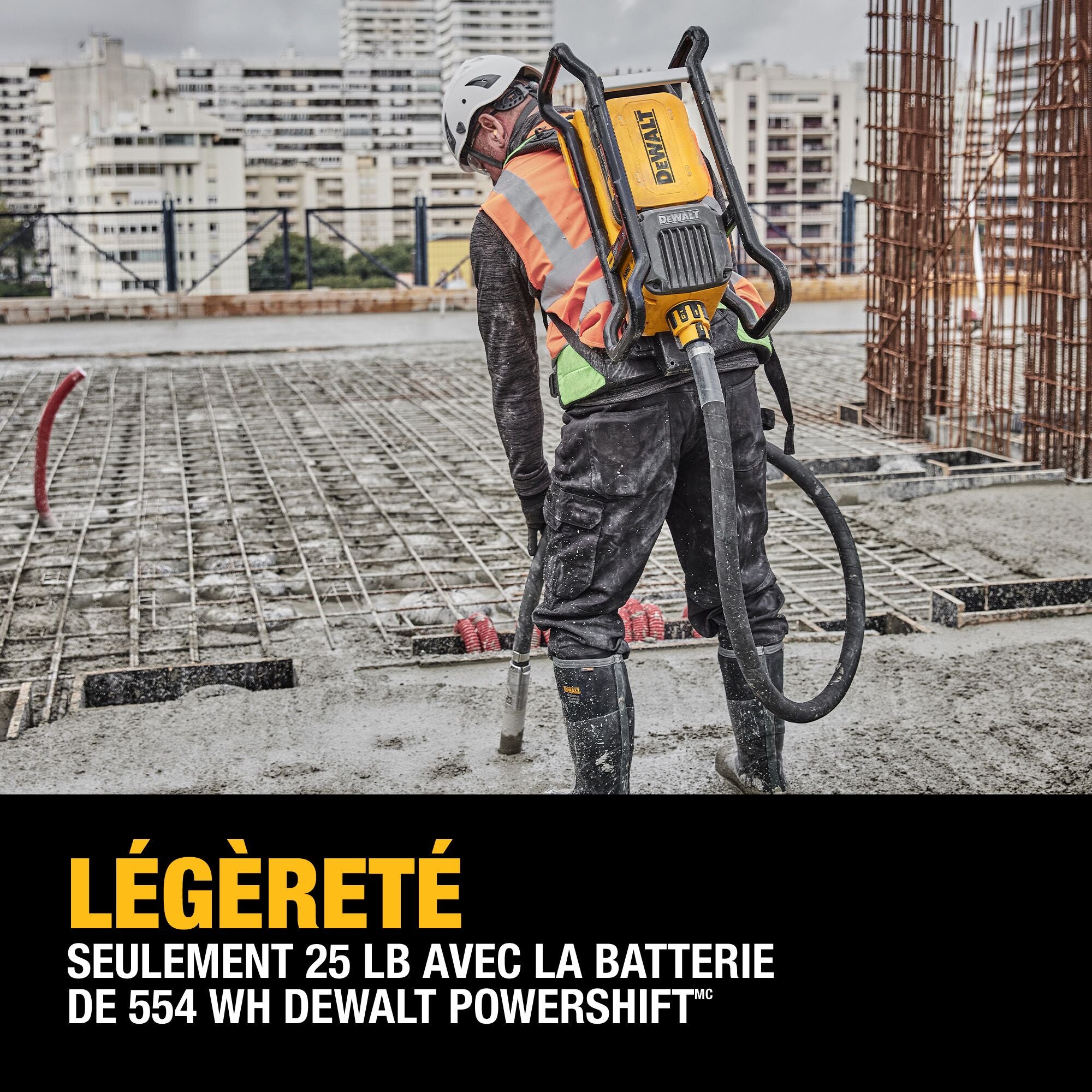 DEWALT DCPS310AG2 PowerShift Backpack Vibrator Kit - Professional Concrete Vibrator for Construction, DIY Projects & Home Renovations
