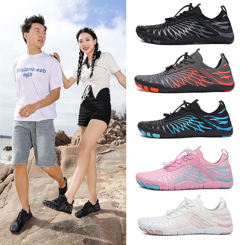 **Barefoot Shoes for Women & Men - Healthy, Non-Slip, Lightweight & Flexible - Unisex Black (Size 9/9.5) | Perfect for Running, Hiking & Everyday Comfort**
