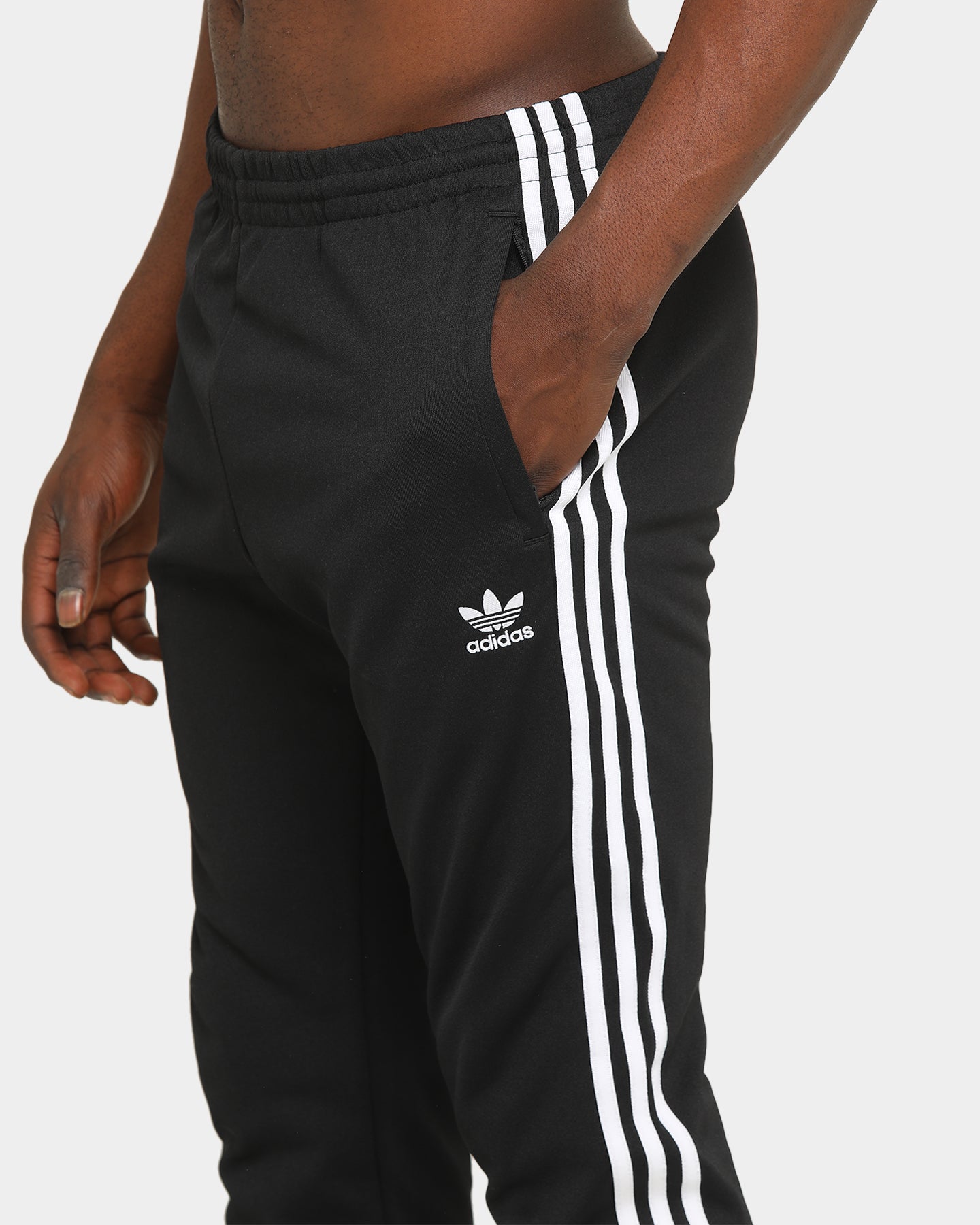 Adidas SST Track Pants for Men - Black & White Athletic Joggers for Running, Gym & Casual Wear