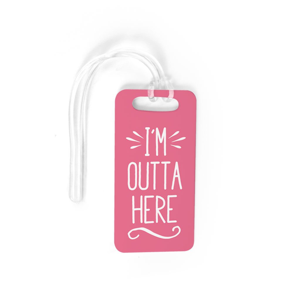 Custom Pink Luggage Tag - Personalized Travel Bag Tag with Info Panel | Perfect for Suitcases, Backpacks & Carry-Ons