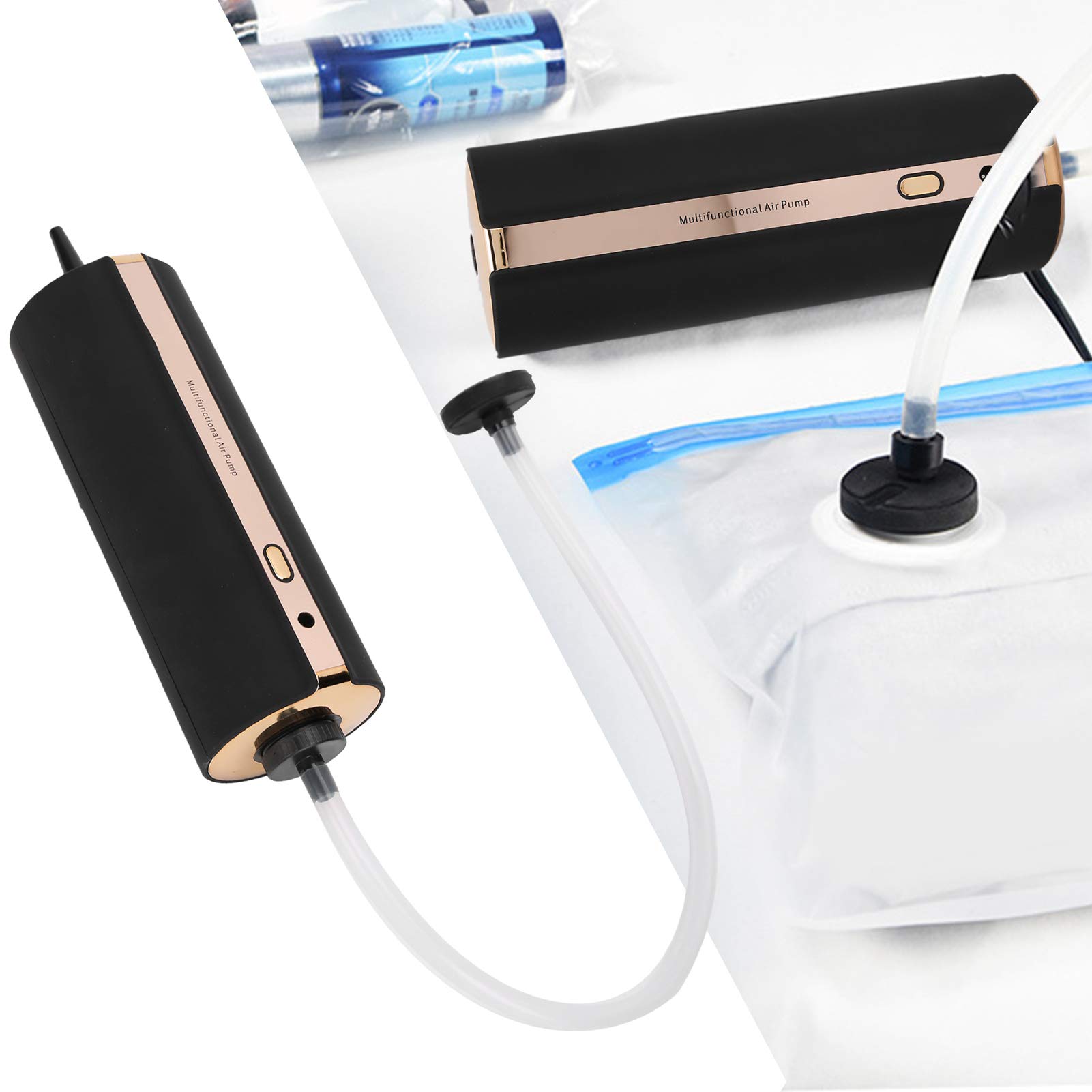 ZJchao Portable Electronic Vacuum Pump - Compact Air Pump for Clothes Compression Bags, Travel & Home Storage | Space Saver for Suitcases, Wardrobes & Seasonal Clothing