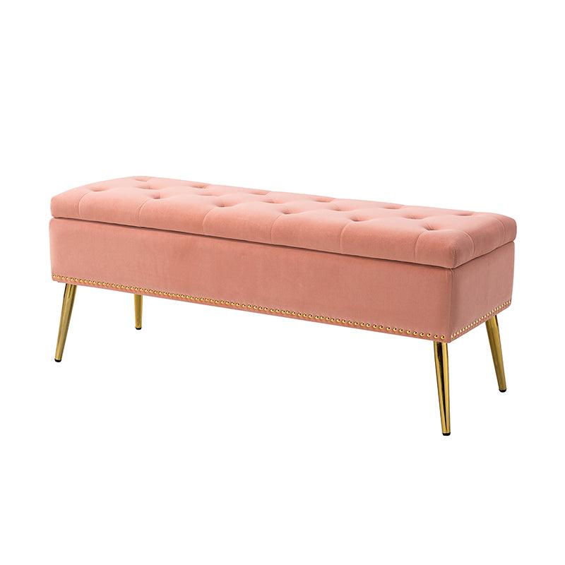 Lenore Upholstered Storage Bench with Cushion Seat - Modern Upholstered Ottoman for Bedroom, Living Room & Entryway - Multi-Functional Storage Furniture for Home Organization