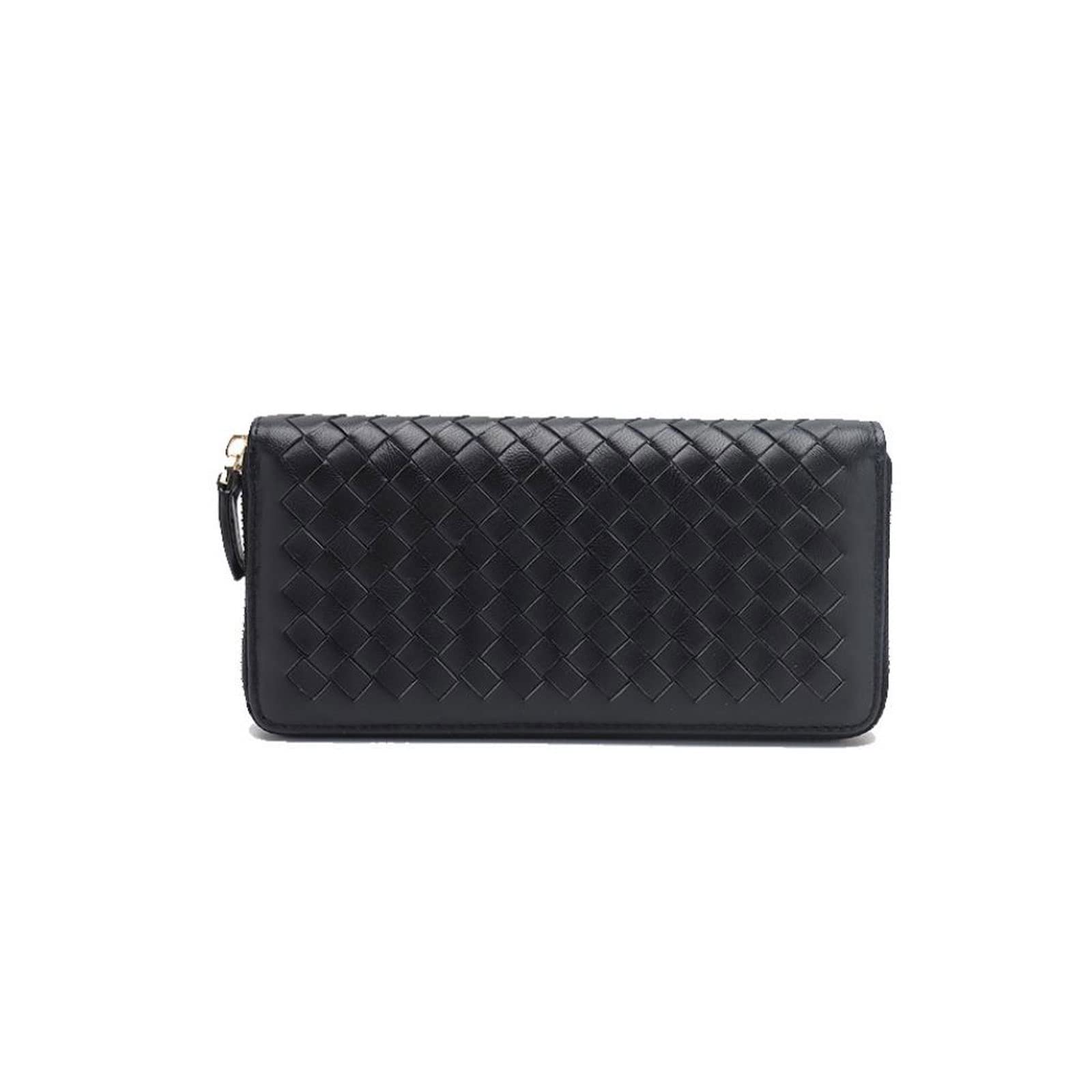Gxswlaaawqb Women's Leather Long Wallet - Stylish Woven Clutch & Card Holder for Everyday Use | Perfect for Work, Travel, and Shopping
