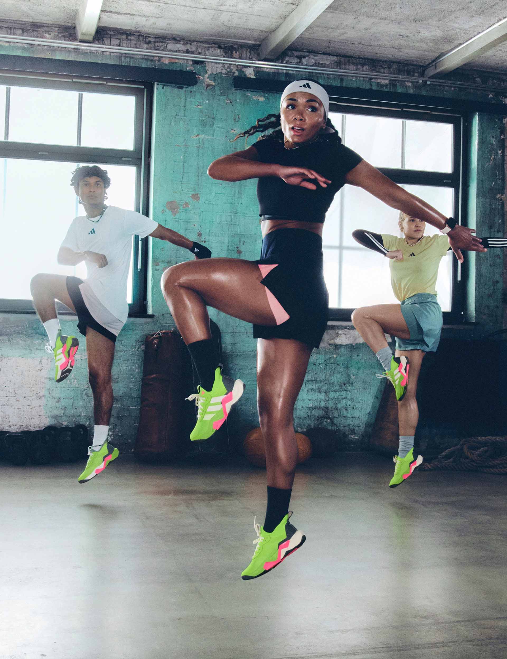Rapidmove ADV 2 HIIT Training Shoes for Women - Lightweight Gym & Cross Training Sneakers - Lucid Lemon/Chalk White/Lucid Pink - Perfect for HIIT Workouts, Running & Fitness Classes