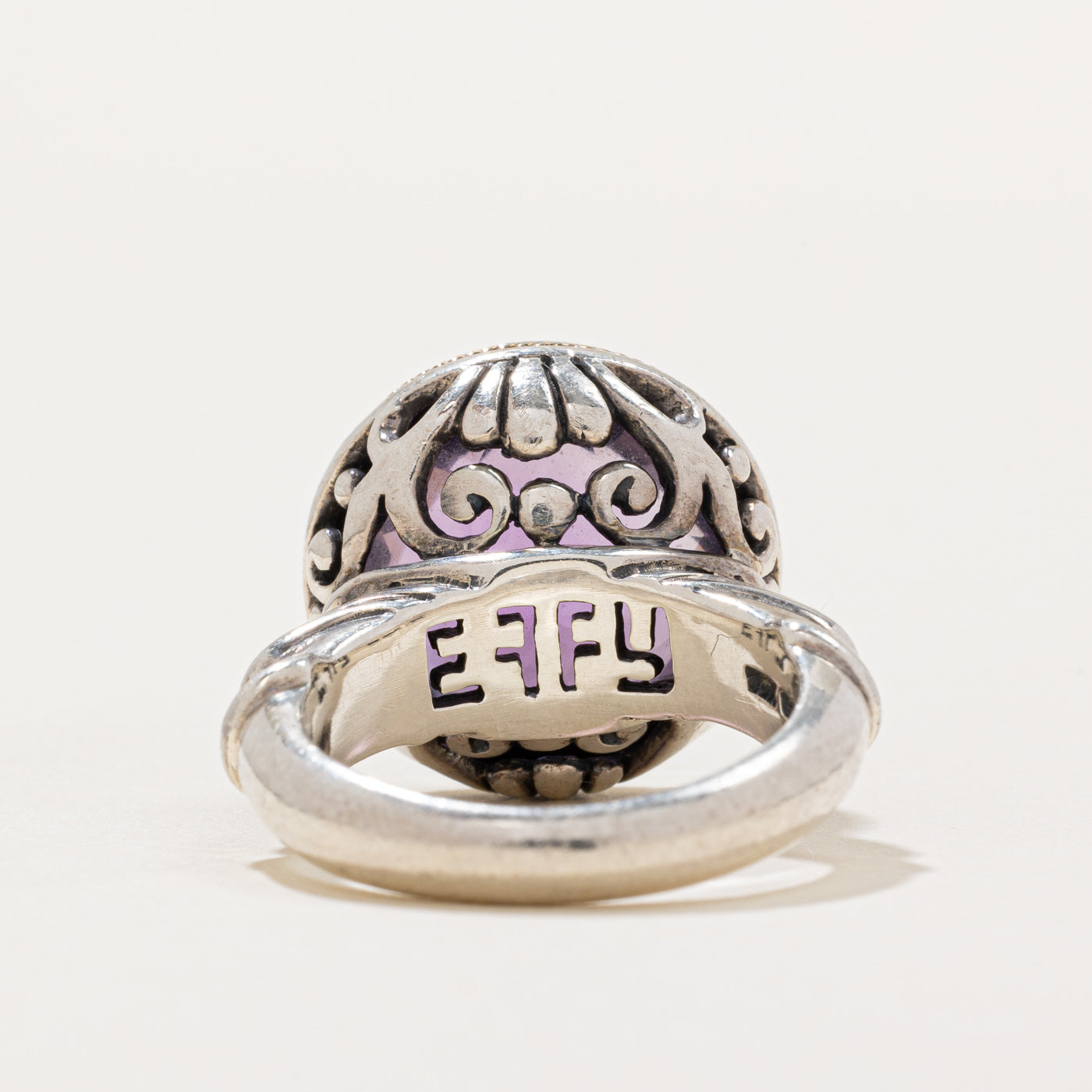 Effy 8.50ct Amethyst Cocktail Ring Size 6.5 - Elegant Purple Gemstone Jewelry for Women, Perfect for Evening Parties, Weddings & Special Occasions