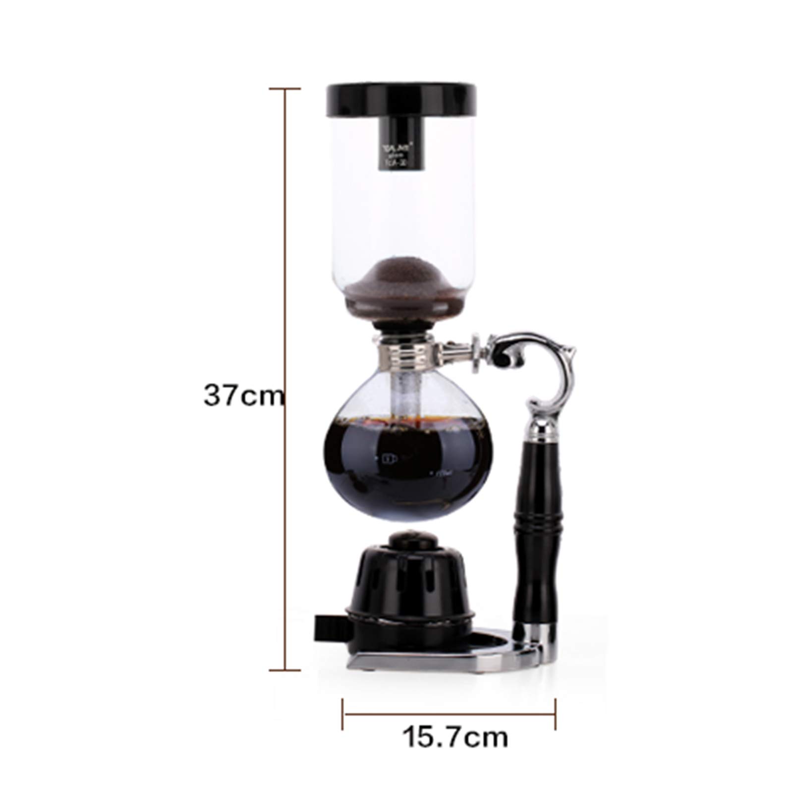 Premium Siphon Coffee Maker - 2-5 Cup Glass Vacuum Coffee Brewer with Filter for Home & Cafe Use | Perfect for Pour Over Coffee, Tea Brewing & Specialty Coffee Preparation