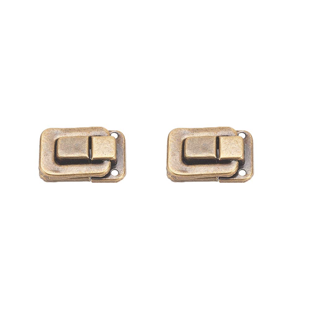 MroMax 2Pcs Vintage Bronze Toggle Catch Lock 1.57