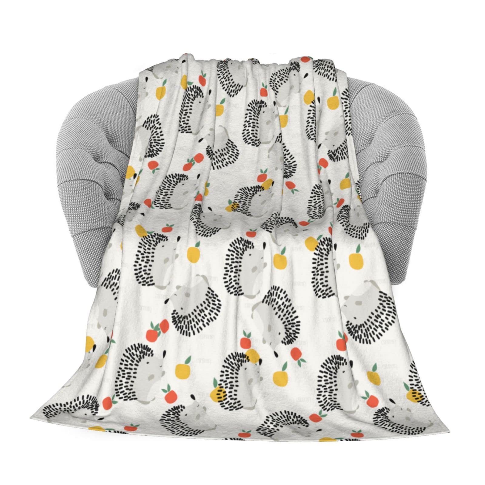 Soft Hedgehog Throw Blanket for Couch 50x40 Inch - Cozy Fleece Blanket for Kids & Adults | Perfect for Living Room, Bedroom & Winter Snuggling