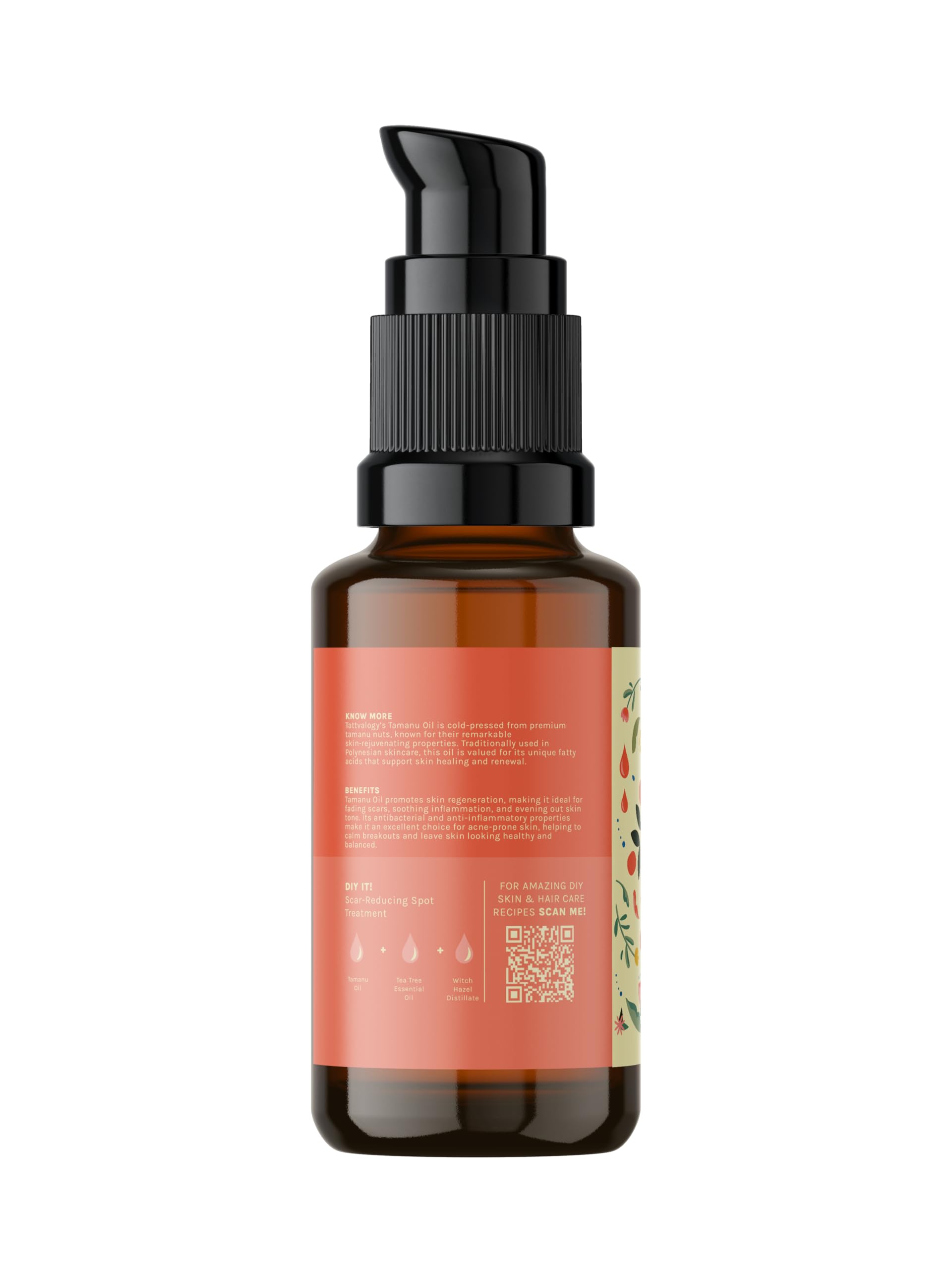 Pure Tamanu Oil (Calophyllum Inophyllum) - 100% Natural Cold Pressed Moisturizer for Face, Body & Hair | Soothing & Healing Skin Care | Glass Bottle 15ml | Perfect for Dry Skin, Acne Scars & Hair Growth