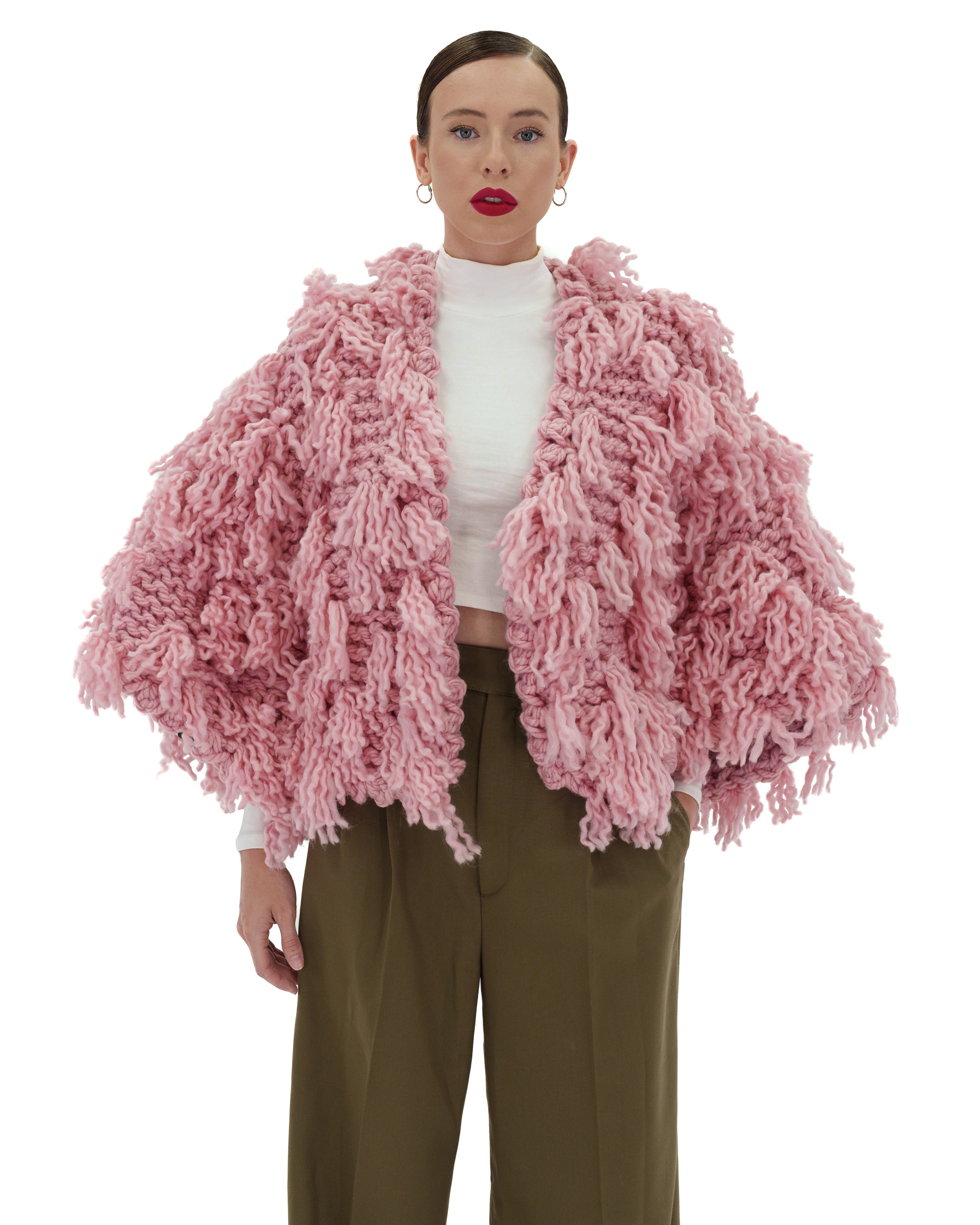 Women's Soft Fur-Like Cardigan - Cozy Winter Knit Sweater for Casual Wear, Office & Lounge