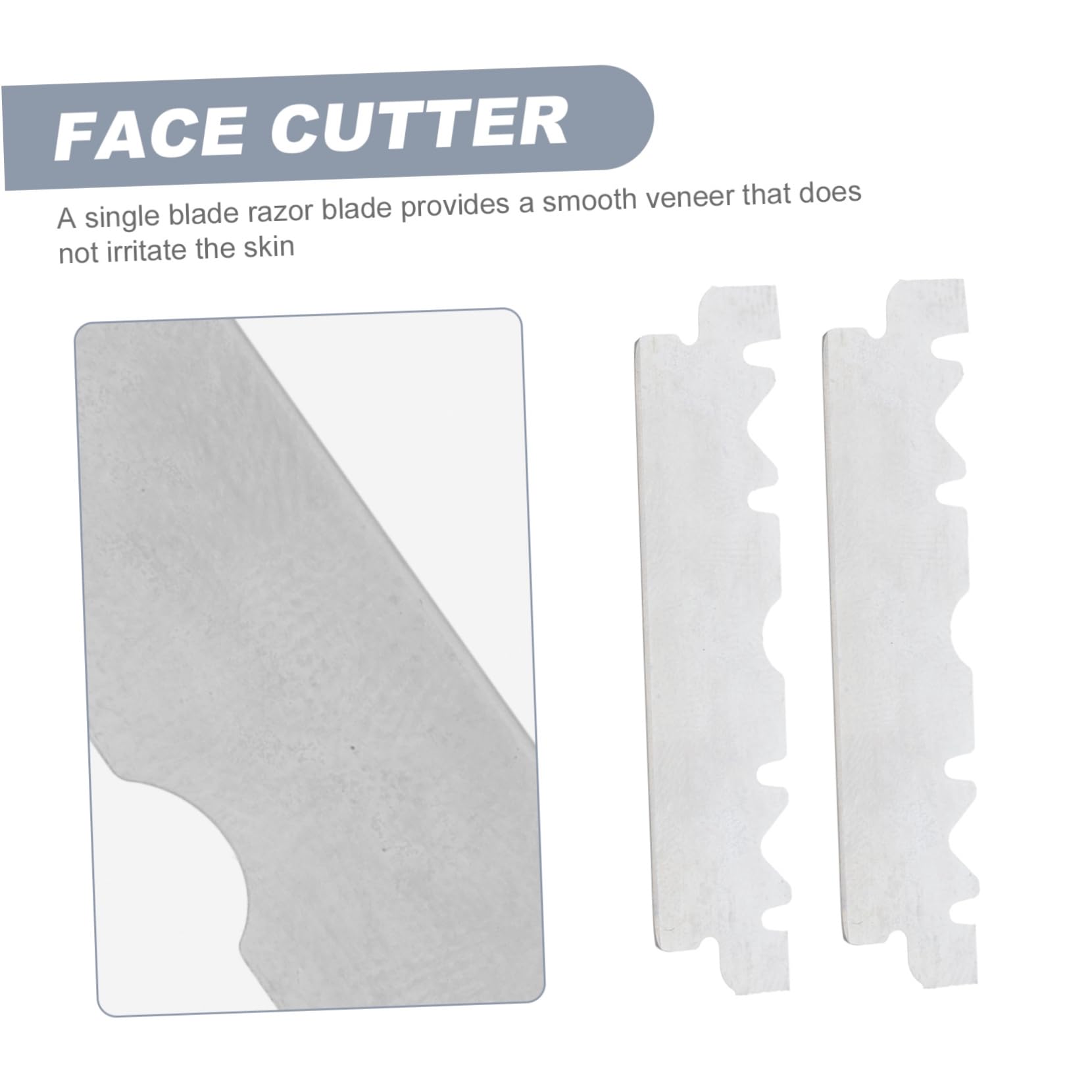 300 Pcs Stainless Steel Half Face Razor Blades - Professional Barber Shaving Blades for Men, Durable Manual Face Cutter for Smooth Shaving - Perfect for Home Use, Salon & Beard Trimming