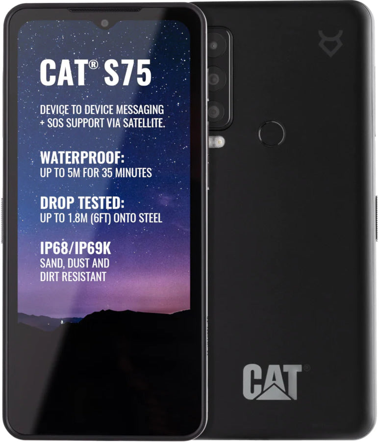 Cat S75 Rugged Smartphone - Waterproof, Shockproof, Durable Android Phone for Outdoor Adventures & Extreme Conditions | Perfect for Hiking, Construction & Emergency Use