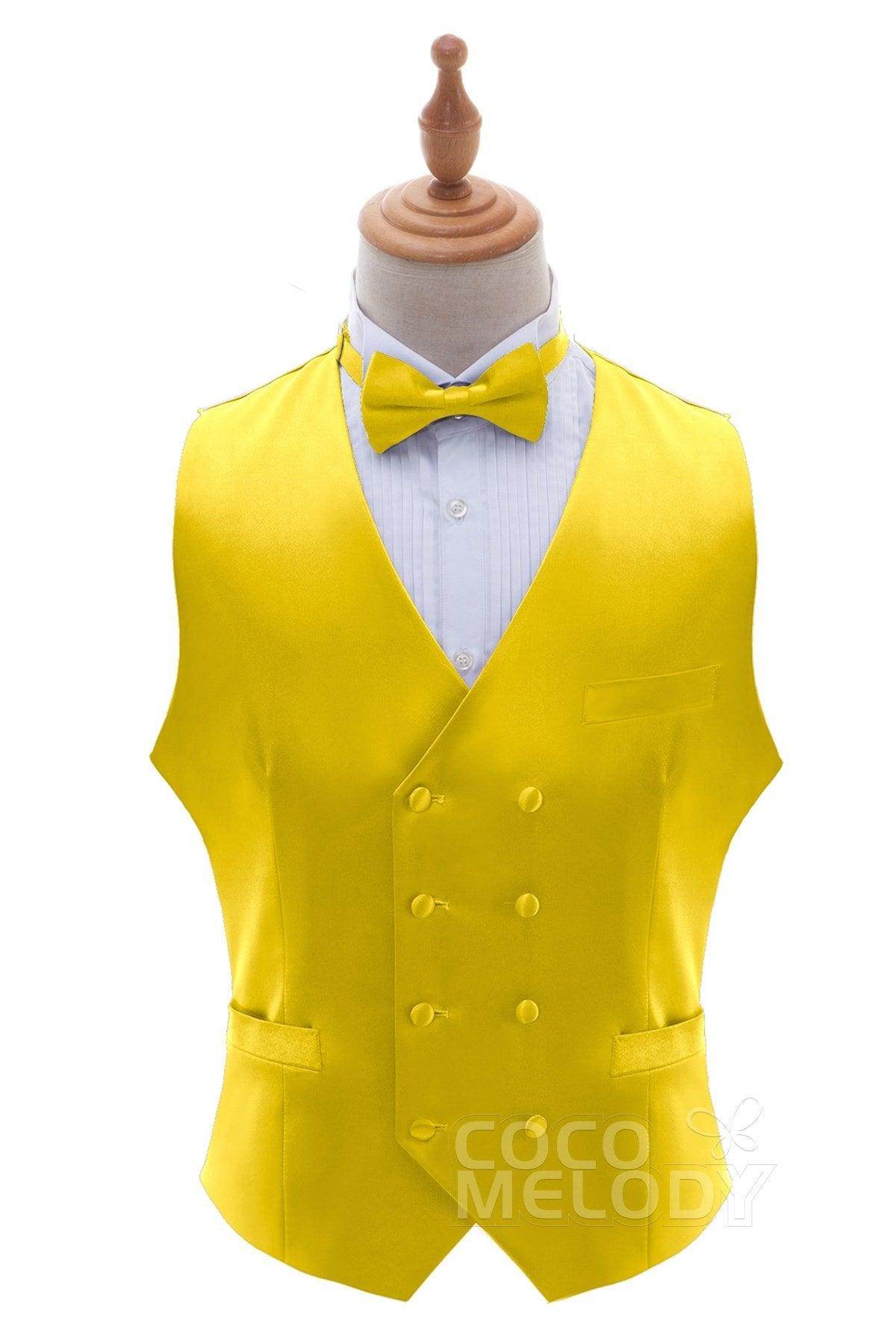 Men's Stretch Silk-Like Satin Vest - Comfortable & Breathable Formal Wear for Weddings, Parties & Business Events - CZ170021