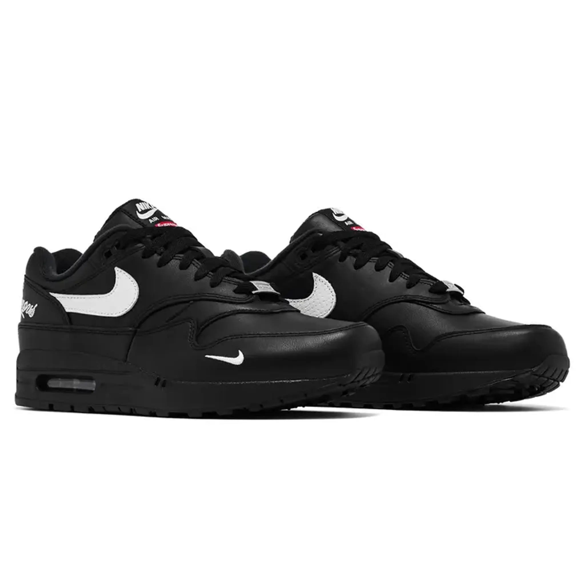 Nike x Supreme Air Max 1 '87 SP Black White Sneakers - Limited Edition Men's Running Shoes for Streetwear & Urban Fashion