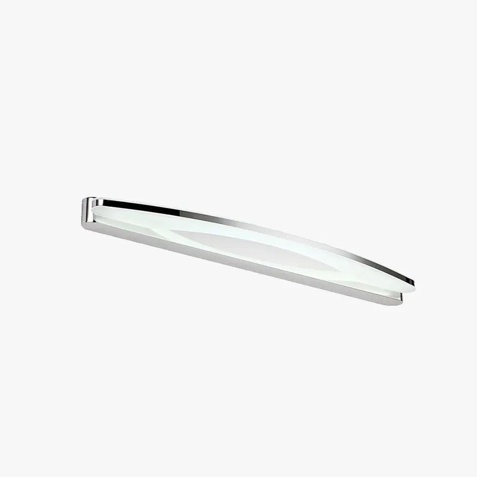 Oval Silver LED Bathroom Mirror Lights - Modern Vanity Mirror with Adjustable Brightness for Makeup, Shaving & Home Decor