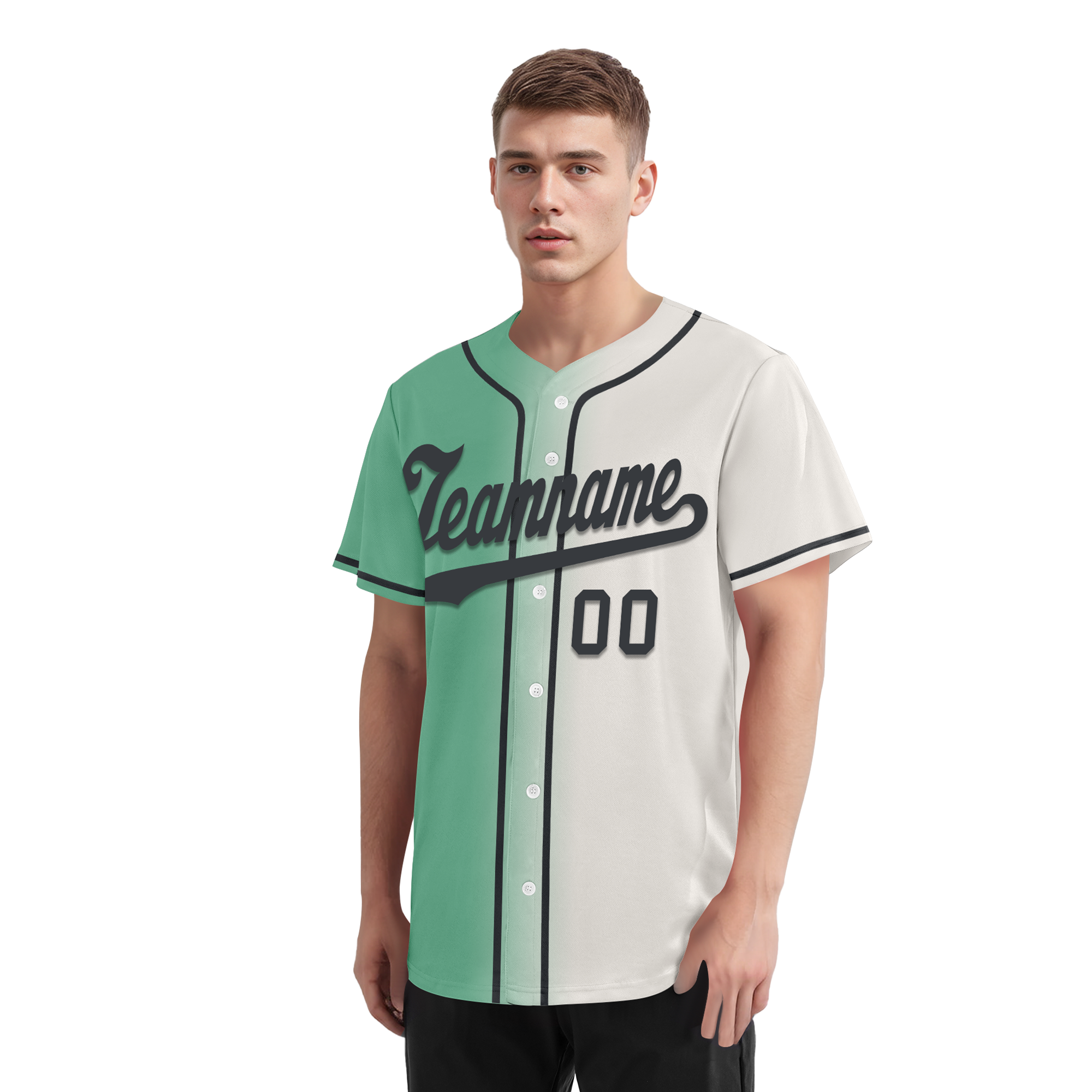 Custom Green White Gradient Personalized Baseball Jersey - Authentic Fashion Sportswear BSBJ01 D0a708a - Perfect for Team Uniforms, Fan Gear & Casual Streetwear