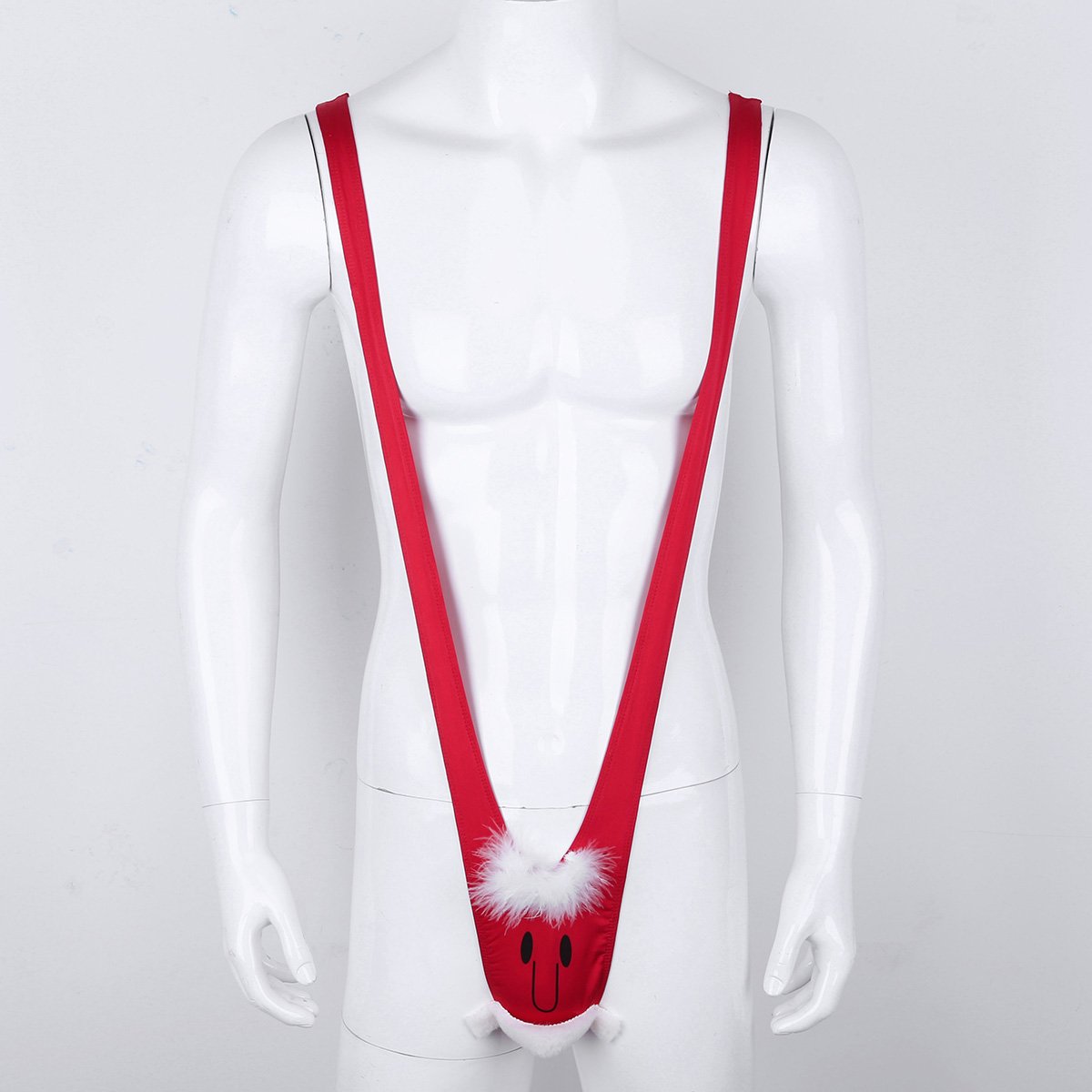 Alvivi Men's Sexy One Piece Christmas Costume - Novelty Reindeer G-String Mankini Thong Underwear for Holiday Parties & Gag Gifts | Fun Festive Lingerie for Couples & Bachelor Parties