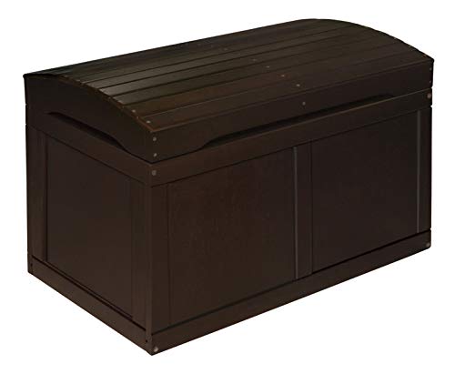 Solid Wood Safety Hinge Toy Storage Chest with Barrel Top - Durable Kids' Room Organizer for Toys, Books & Blankets - Perfect for Nursery, Playroom & Bedroom Organization