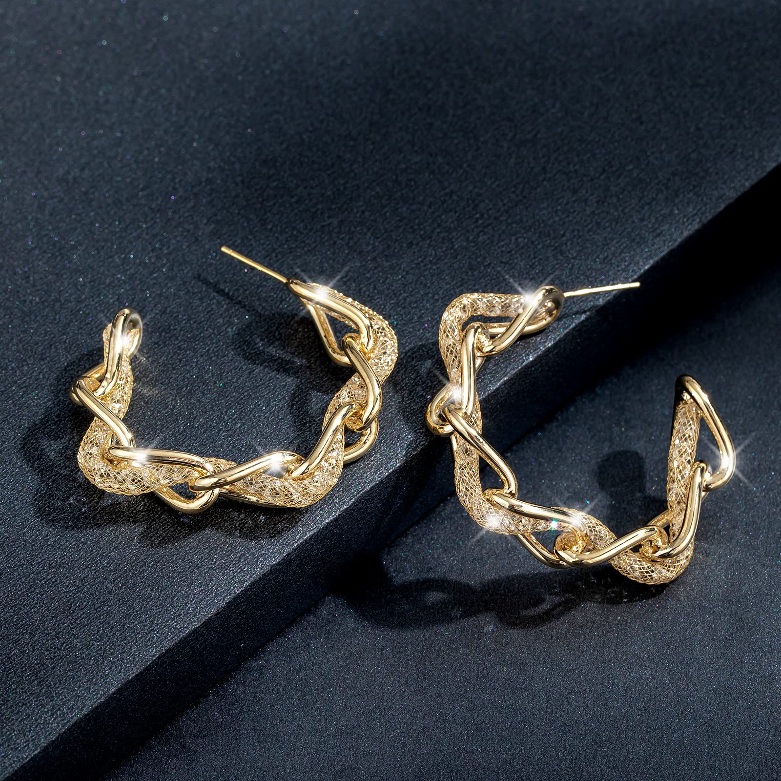 Women's Sterling Silver Twist Drop Earrings | Elegant Dangle Party Jewelry Gift for Women | Perfect for Weddings, Evening Events & Special Occasions