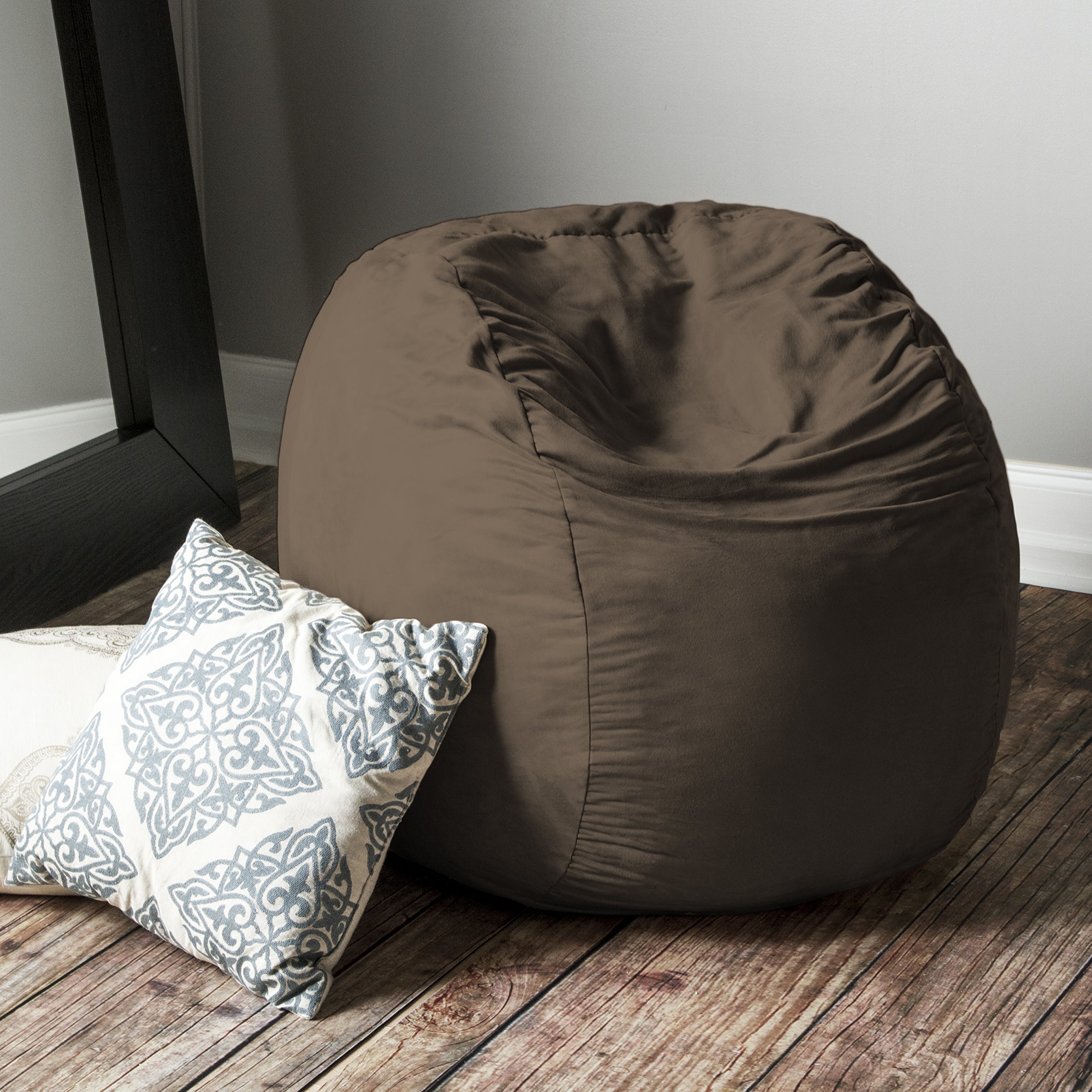 Jaxx Saxx 3 Feet Bean Bag Chair for Kids & Adults - Soft & Comfortable Chocolate Brown Lounger - Perfect for Bedroom, Game Room, Dorm & Relaxation