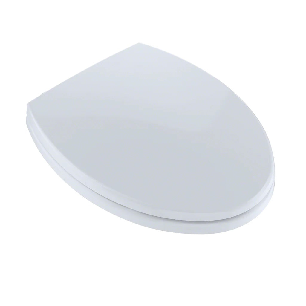 TOTO SS114#01 Soft Close Elongated Toilet Seat and Lid - Non Slamming, Slow Close, Cotton White - Perfect for Modern Bathrooms & Home Upgrades