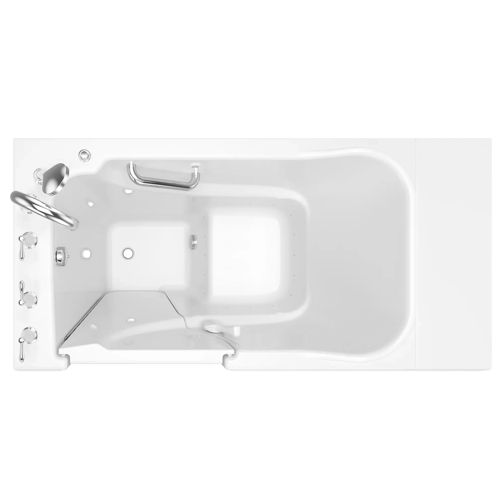 30x52 Inch Gelcoat Walk-In Bathtub with Air Spa System - Left Hand Door & Drain - Ideal for Elderly & Mobility Needs, Relaxing Home Spa Experience