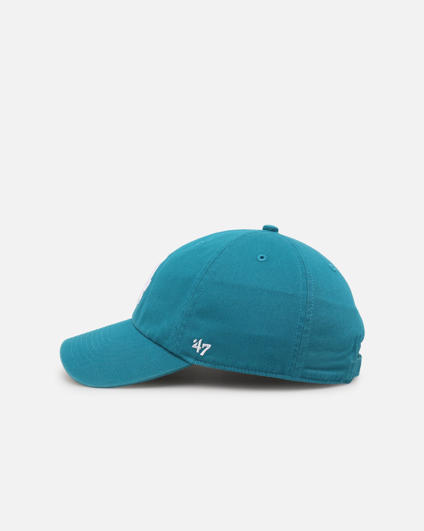47 Brand Los Angeles Dodgers 'Ballpark' 47 Clean Up Adjustable Strapback Hat - Dark Teal Baseball Cap for Men & Women - Perfect for Games, Casual Wear & Sports Fan Gifts