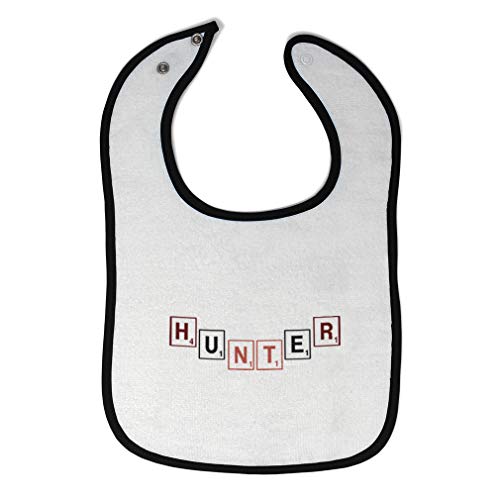 Funny Hunter Design Cotton Baby Bibs & Burp Cloths for Toddlers - White & Black - Perfect for Messy Feedings & Playtime