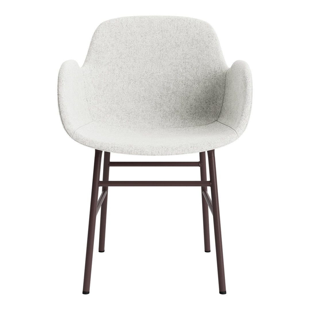 Modern Form Armchair with Sturdy Metal Legs & Soft Upholstery - Perfect for Living Room, Office, or Reading Nook