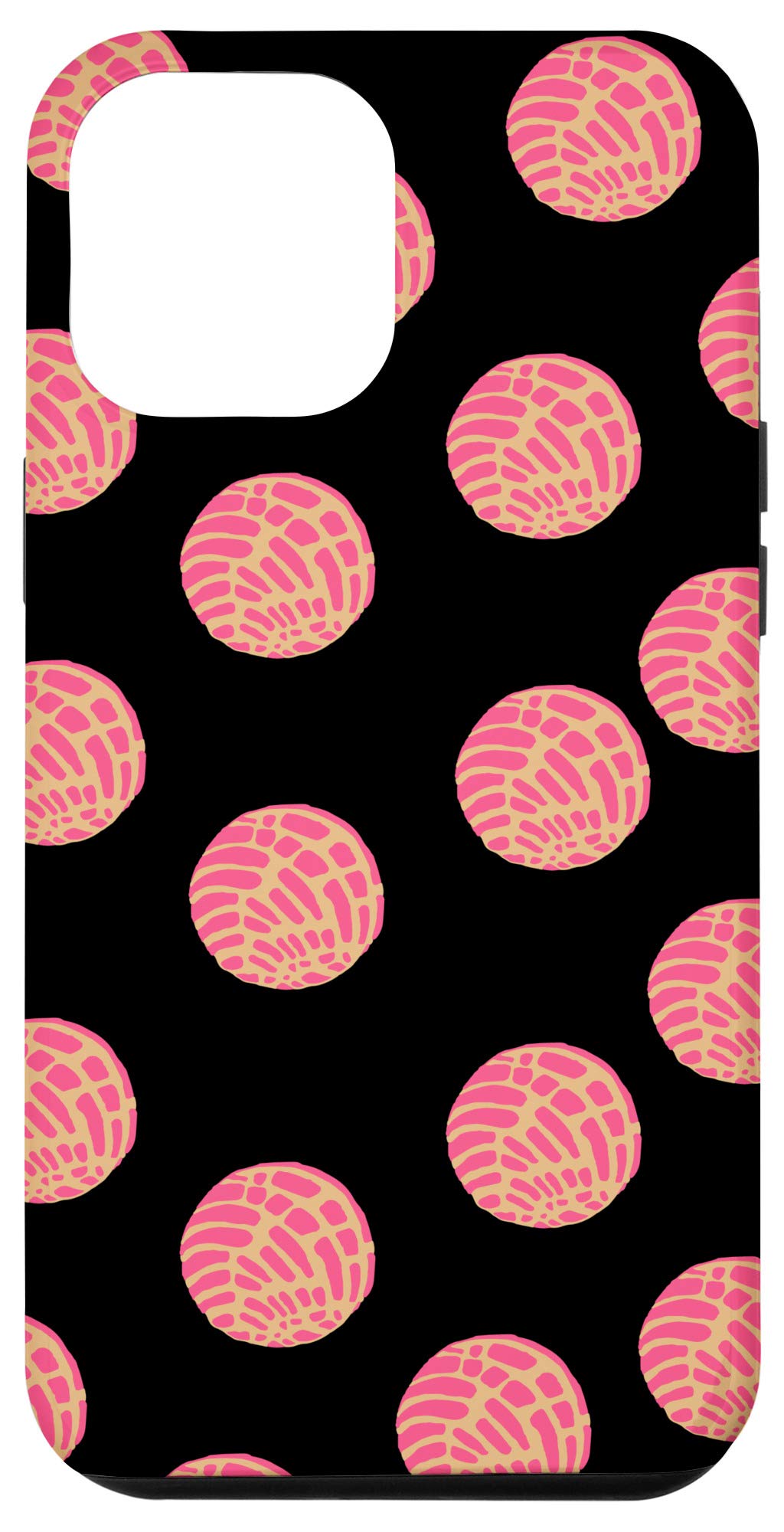 iPhone 12 Pro Max Cute Conchas Pattern Phone Case - Funny Black Shell Design Protective Cover | Perfect Gift for Women & Teens | School, Work, Travel Accessory