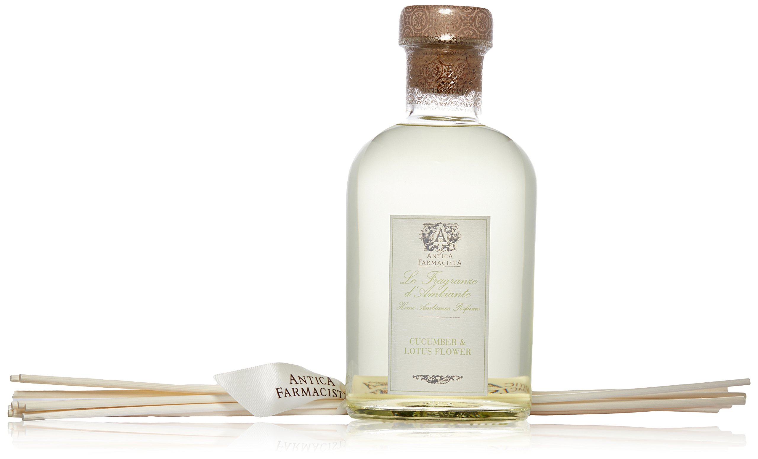 Antica Farmacista Luxury Home Ambiance Diffuser - Cucumber & Lotus Flower Scent - 16.9 Fl Oz Aromatherapy Oil Diffuser for Living Room, Bedroom, Spa and Office Relaxation